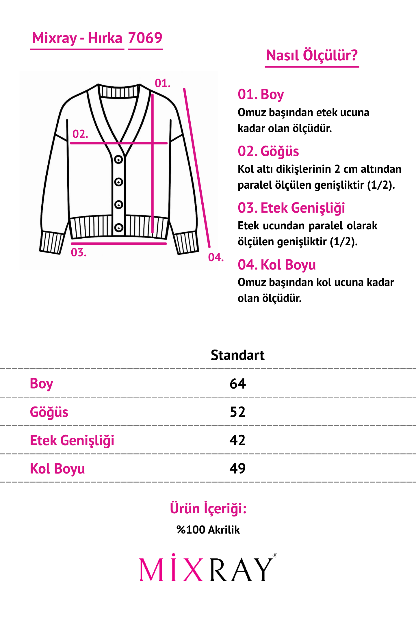 7069 Kadın Buklet Dokulu Cepli Oversize Triko Hırka Siyah