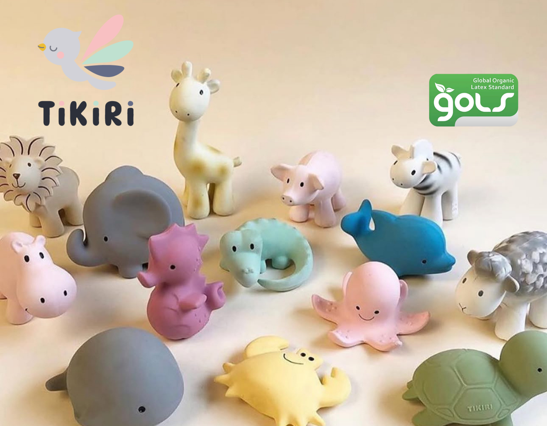 BIBS Tikiri Doğal Kauçuk Diş Kaşıyıcılı Oyuncak - Elephant STD