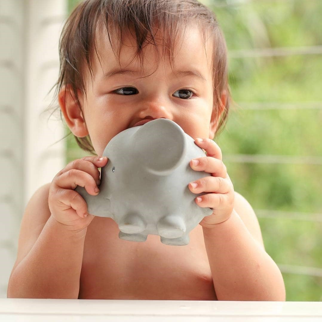 BIBS Tikiri Doğal Kauçuk Diş Kaşıyıcılı Oyuncak - Elephant STD