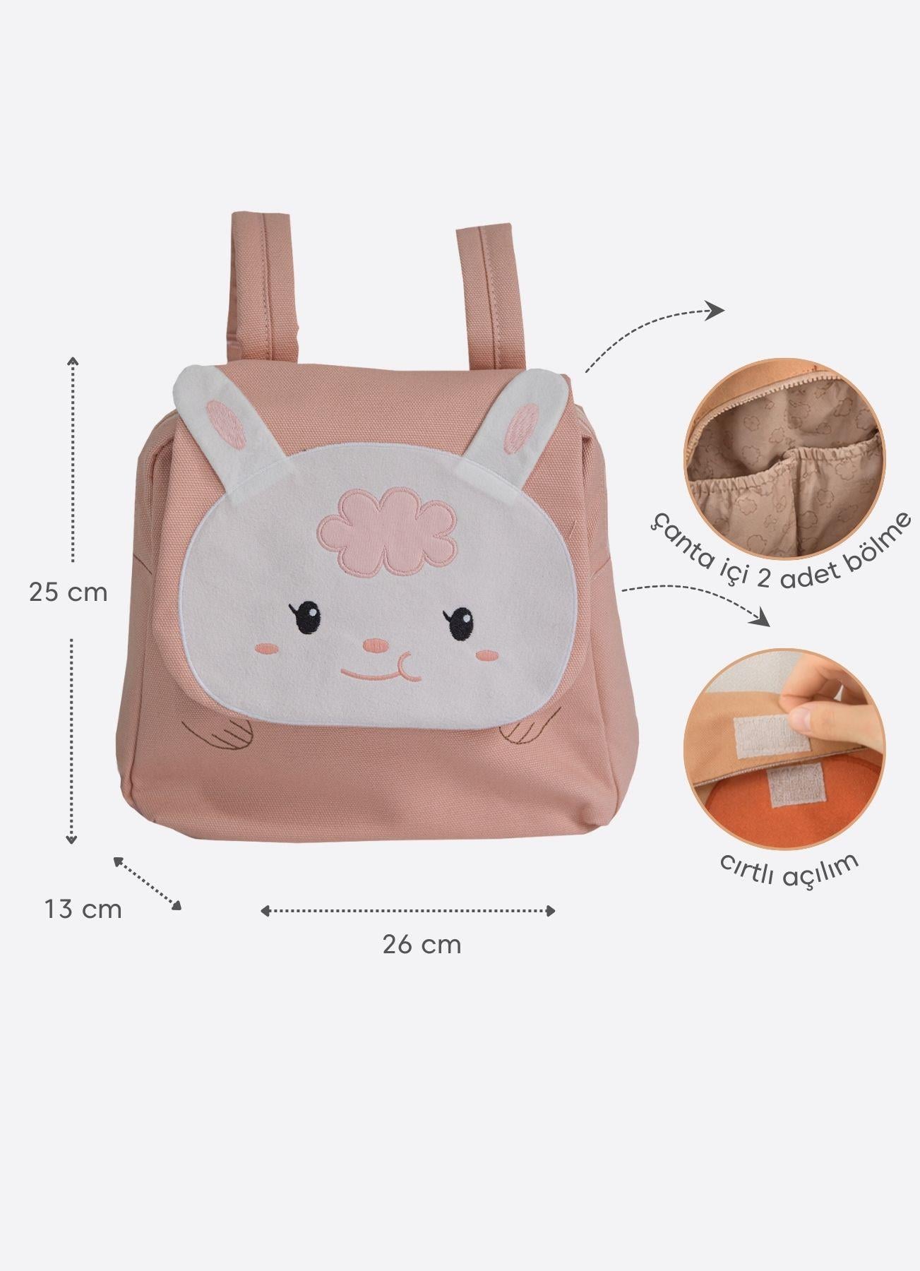 Mini Bag Sırt Çantası Somon Tavşan