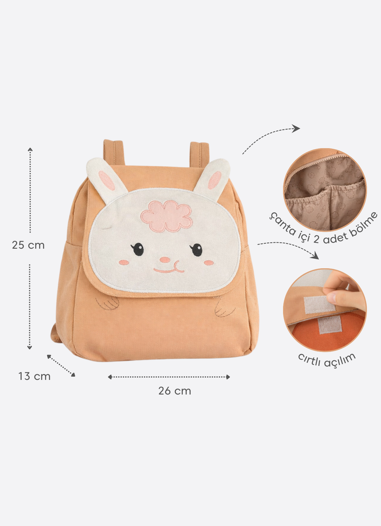 MINI BAG SIRT ÇANTASI TURUNCU TAVŞAN
