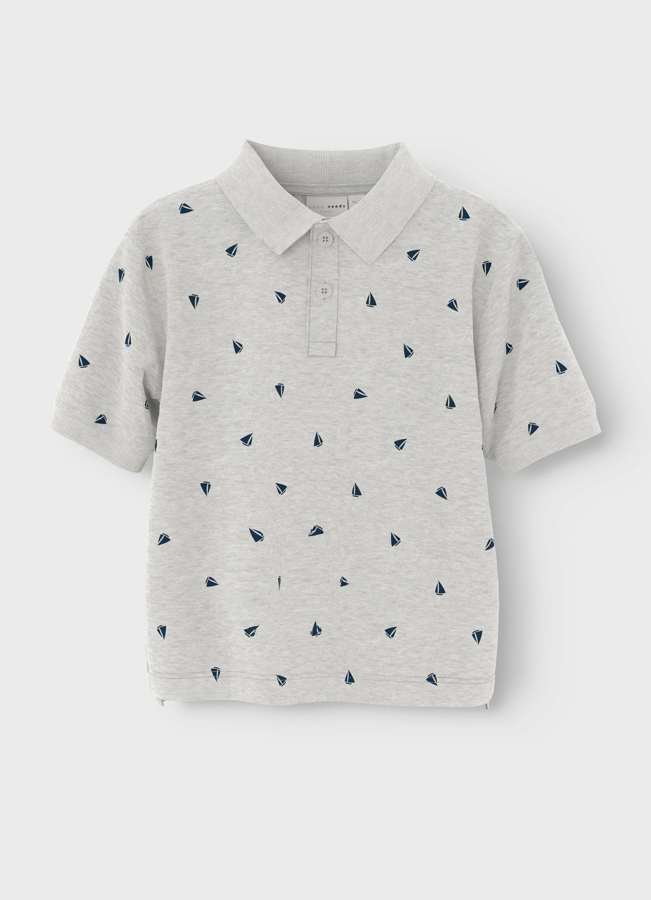 Name IT Tshirt Polo Yaka Gri Melanj