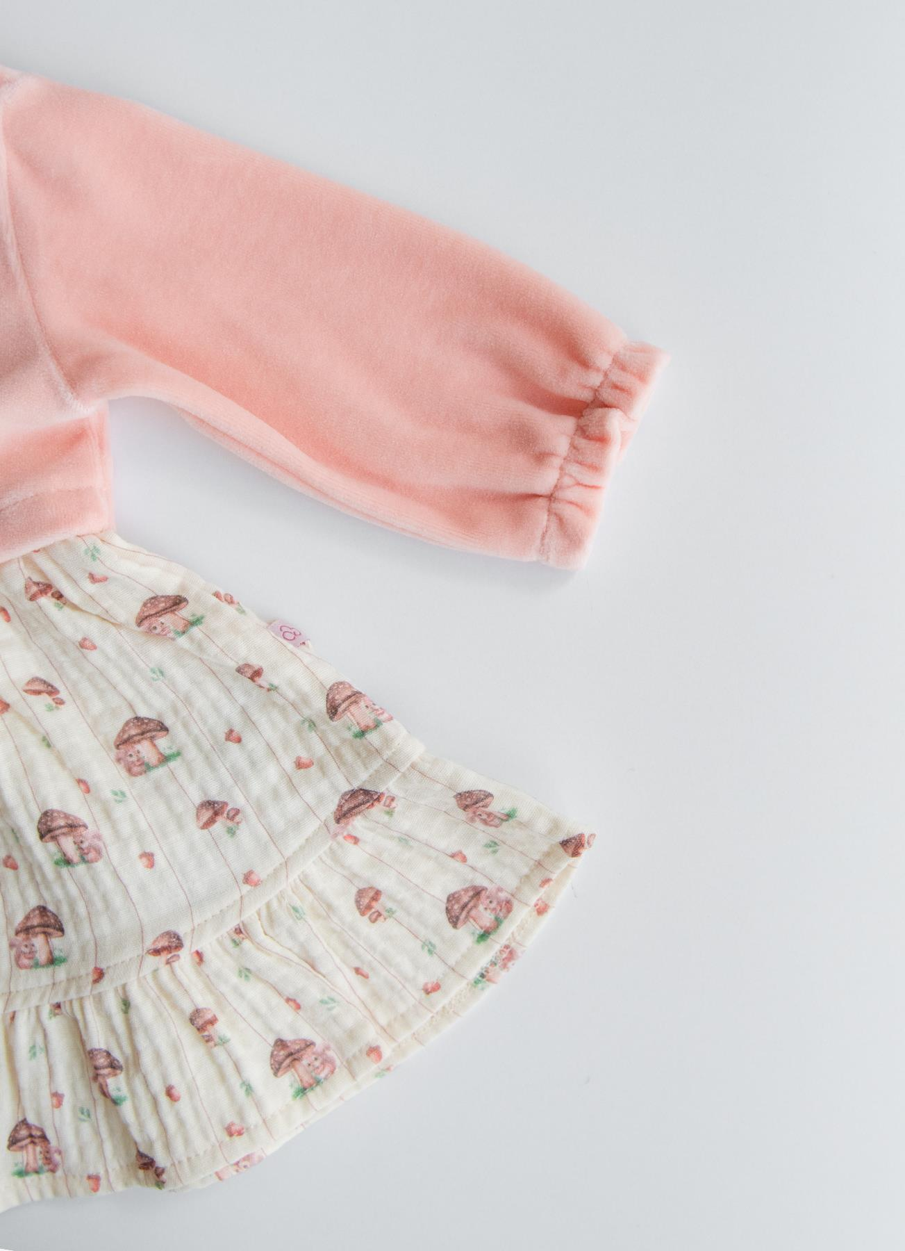 Organik Adelina Elbise Pembe