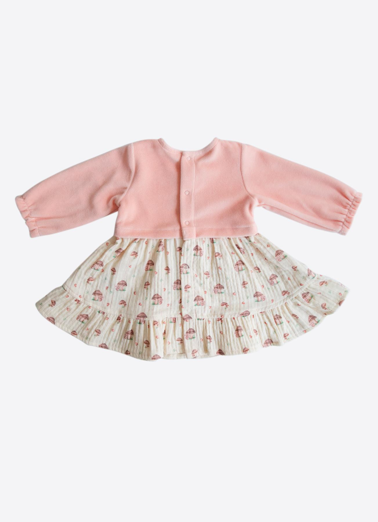 Organik Adelina Elbise Pembe
