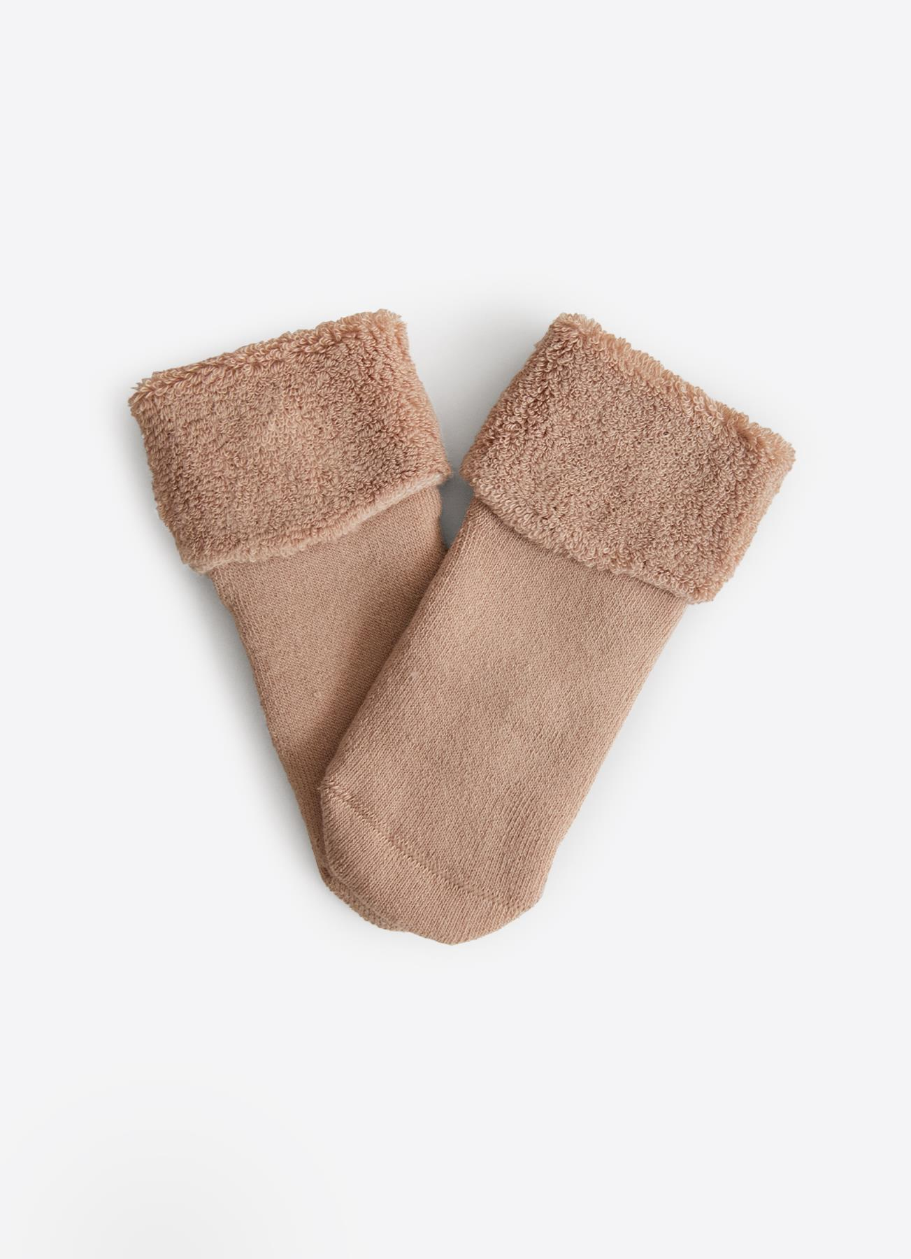 Organik Basic 3'lü Havlu Çorap Natural
