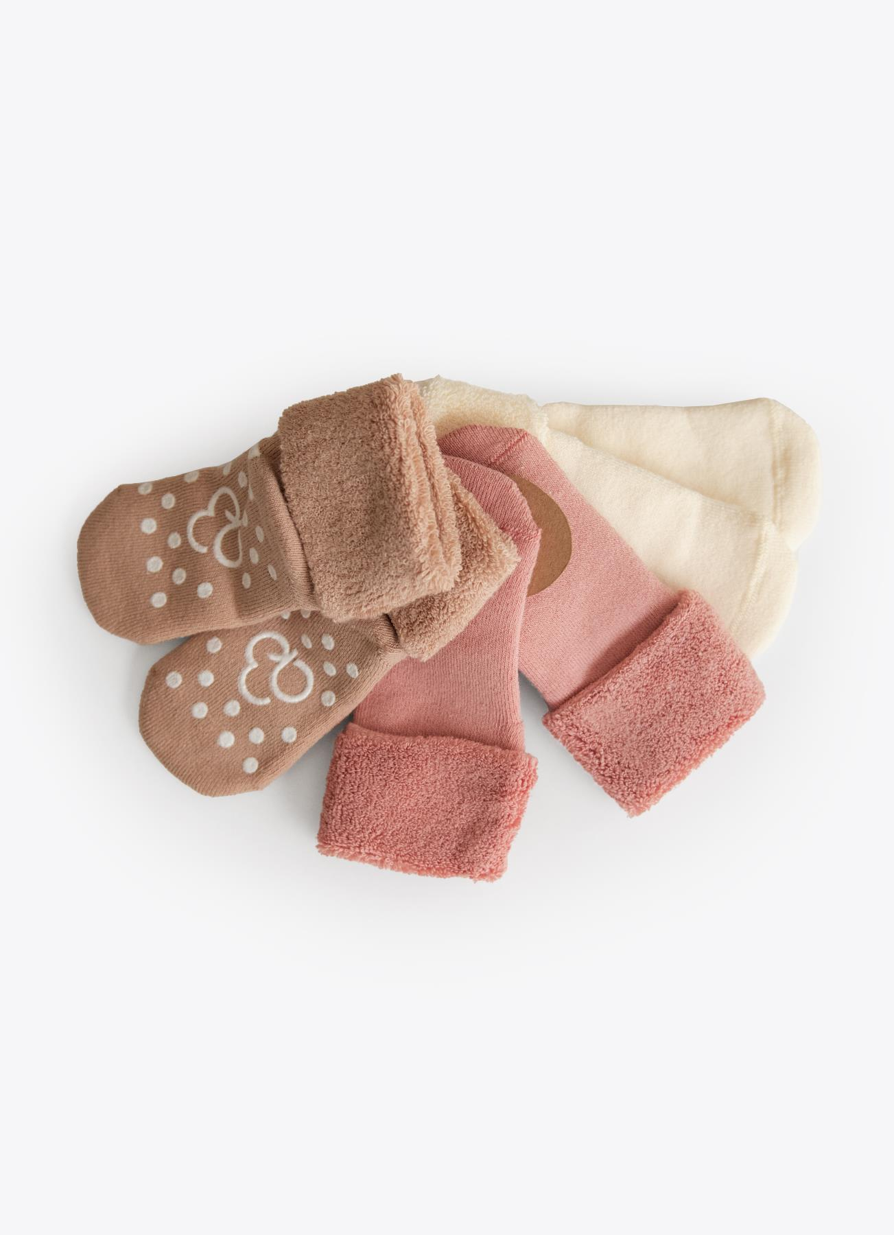 Organik Basic 3'lü Havlu Çorap Natural