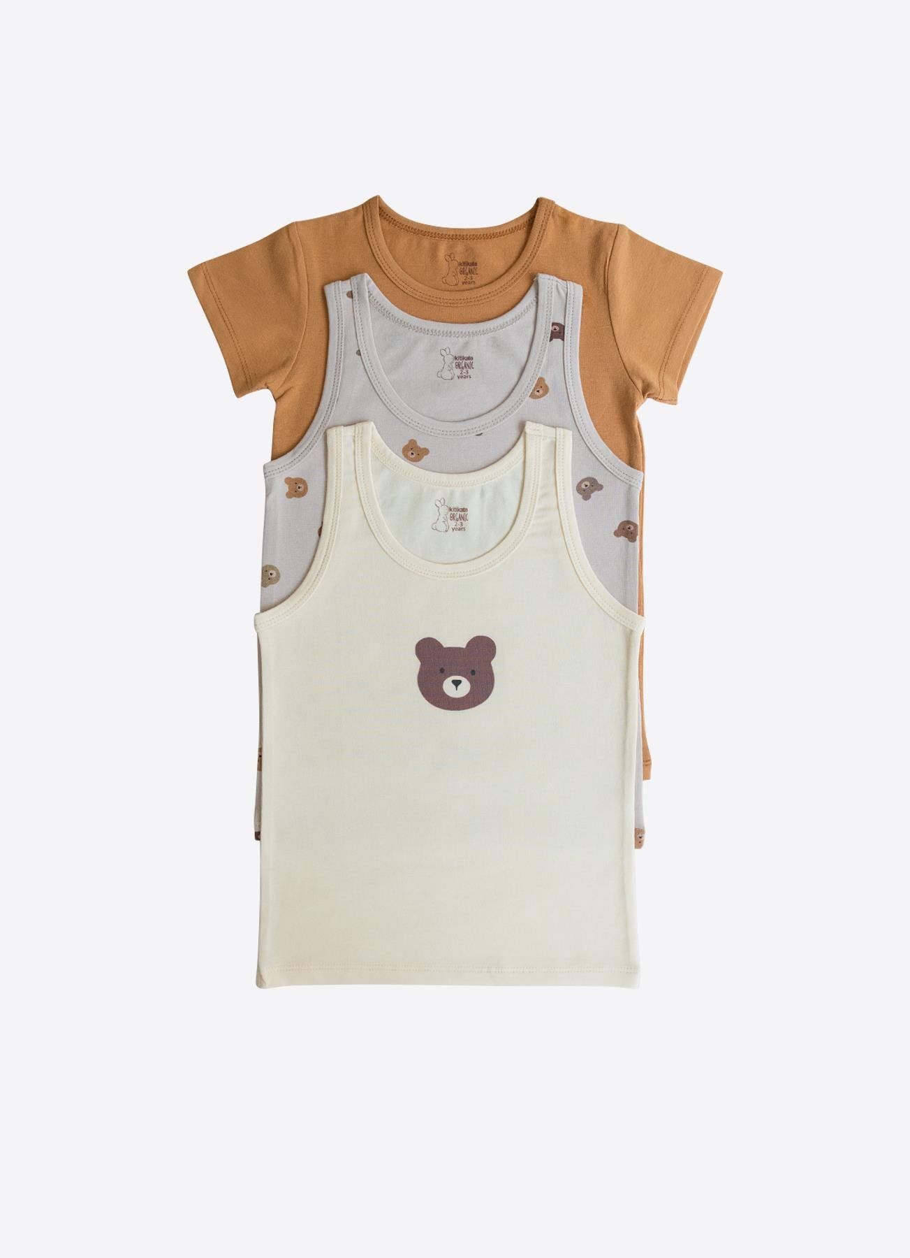 Organik Bear 3'lü Atlet Kahverengi