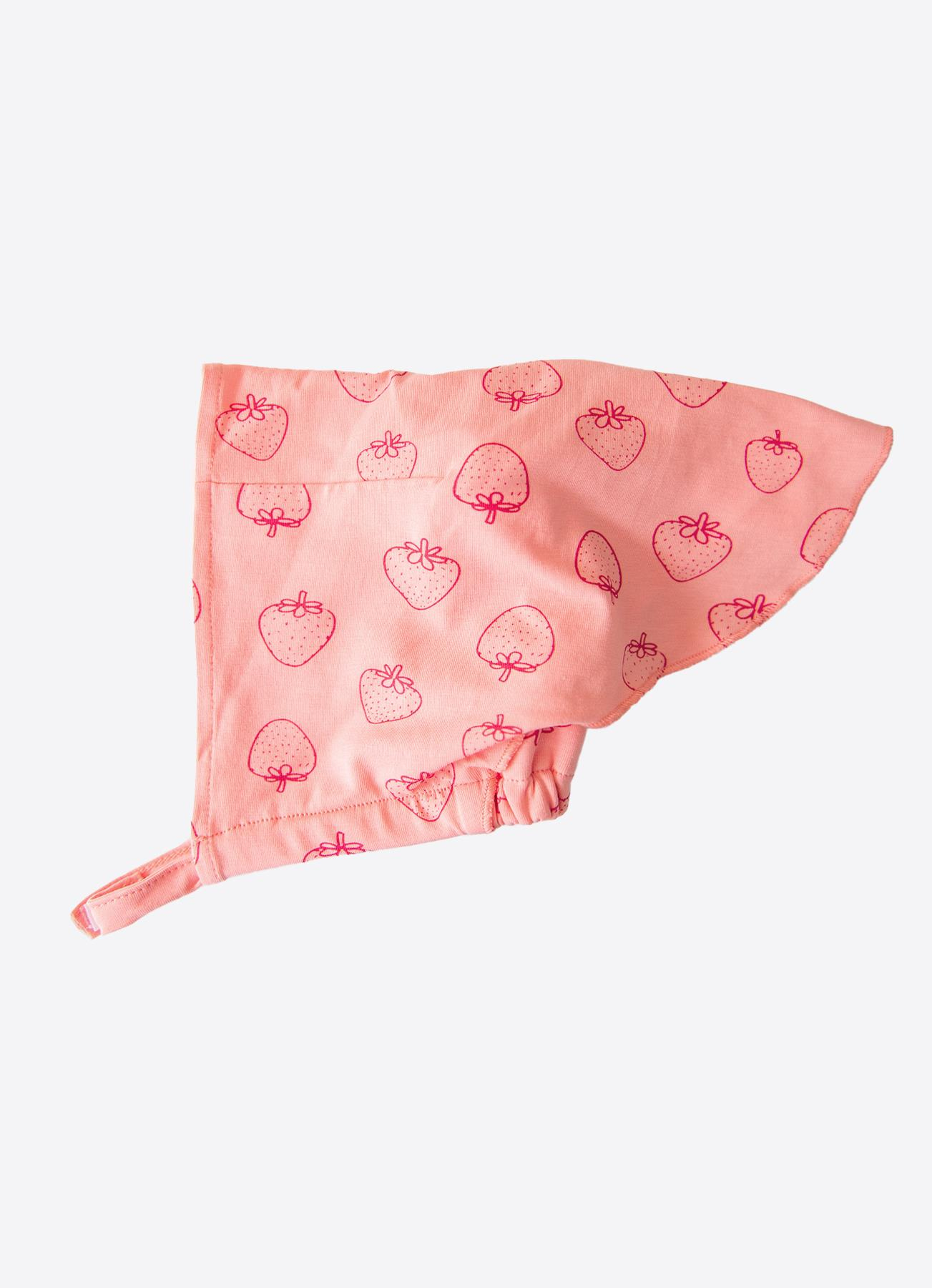 ORGANİK BERRY ŞAPKALI ŞORT TULUM PEMBE