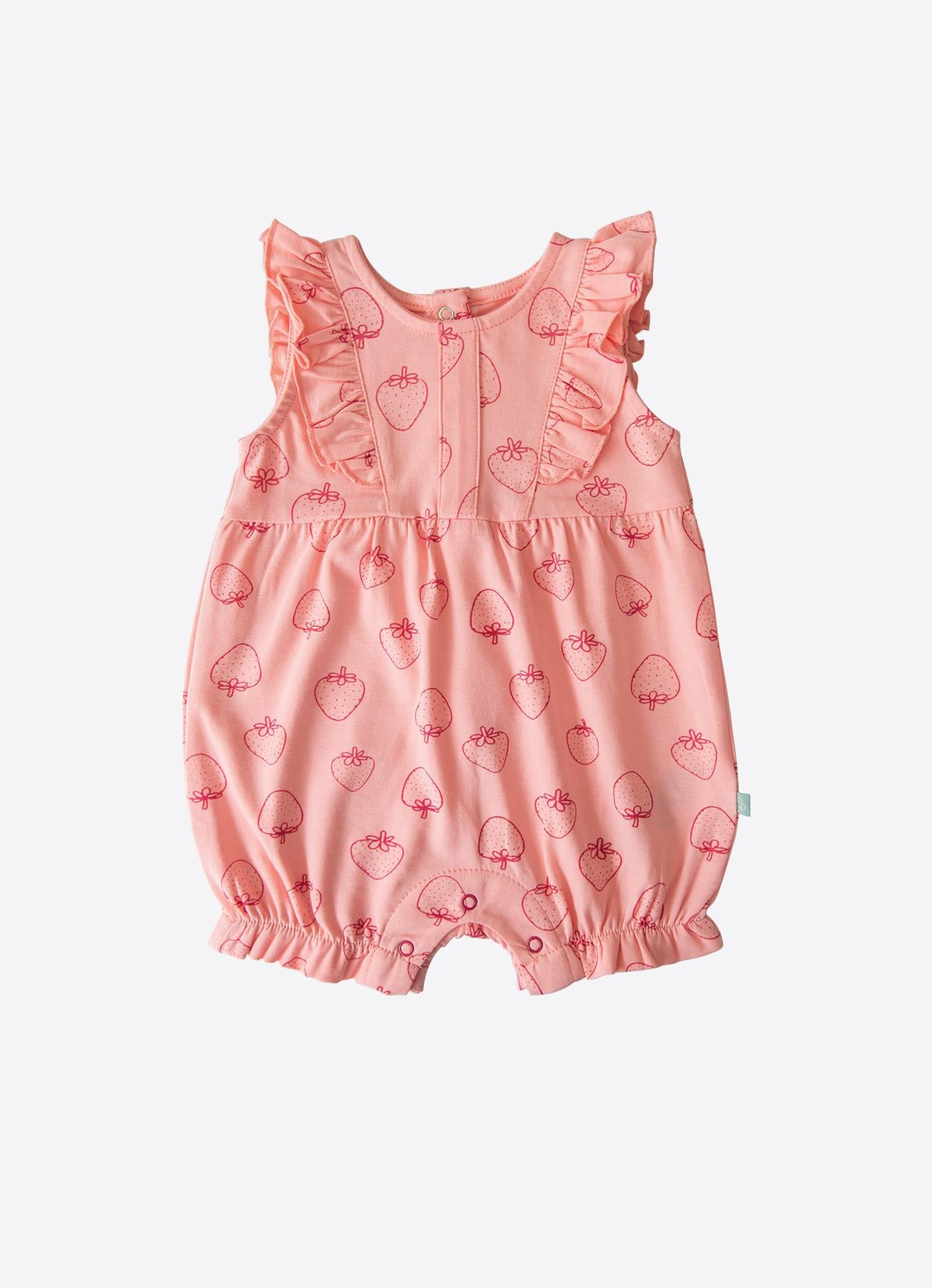 ORGANİK BERRY ŞAPKALI ŞORT TULUM PEMBE