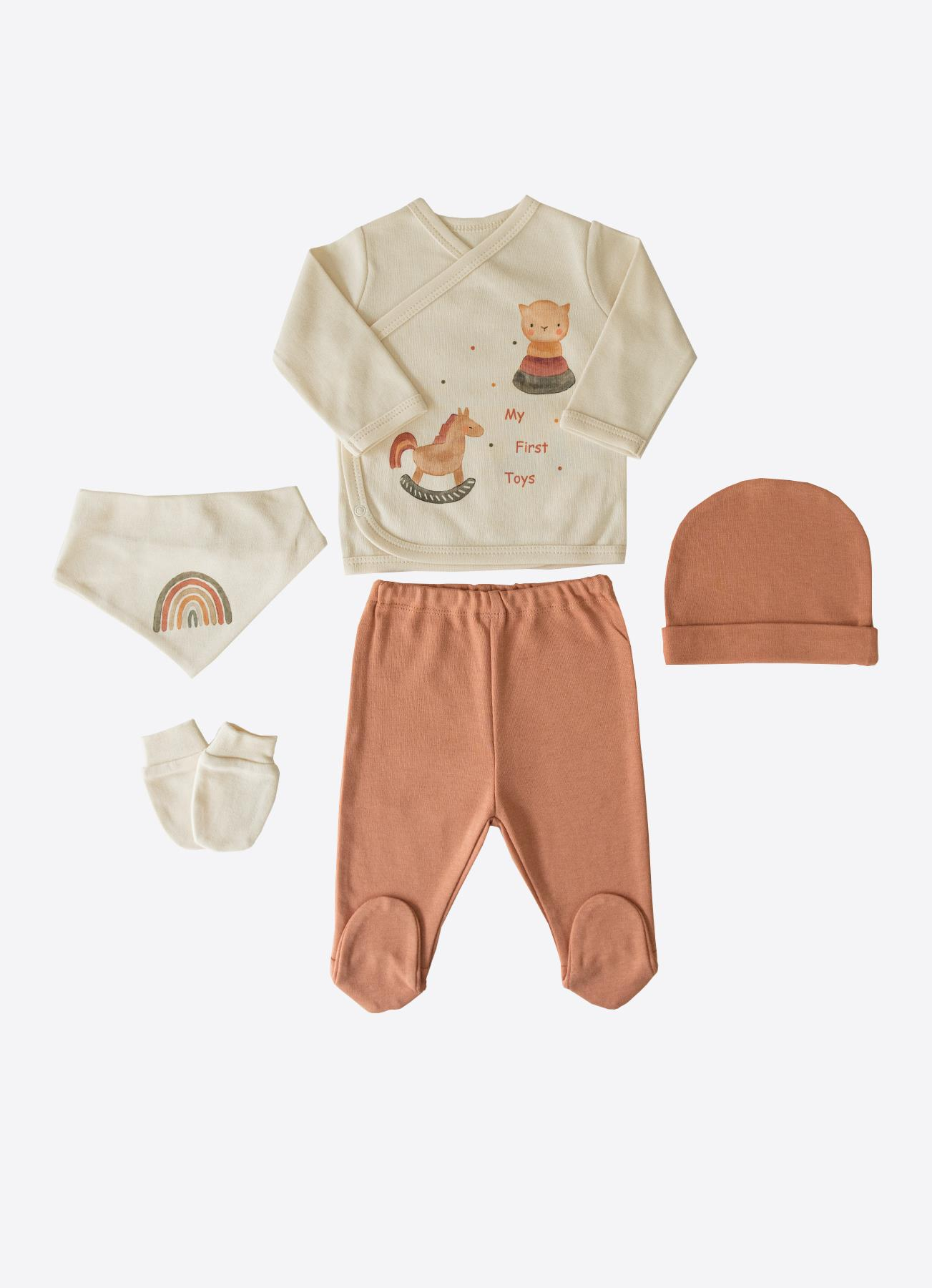 ORGANİK BUBU BEAR 12'Lİ ZIBIN SET NATURAL