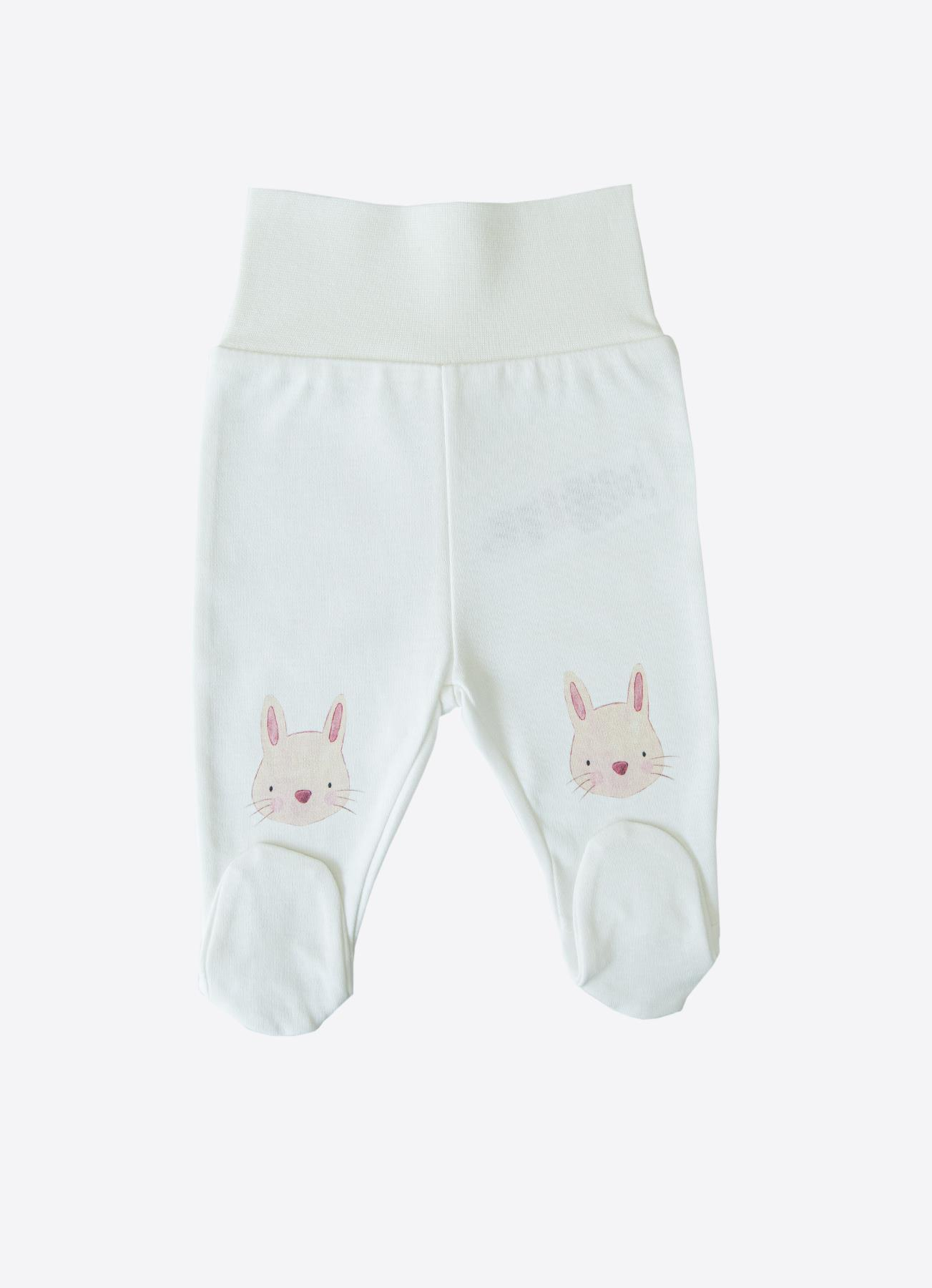 Organik Bunny 3'lü Patikli Pantolon Pembe