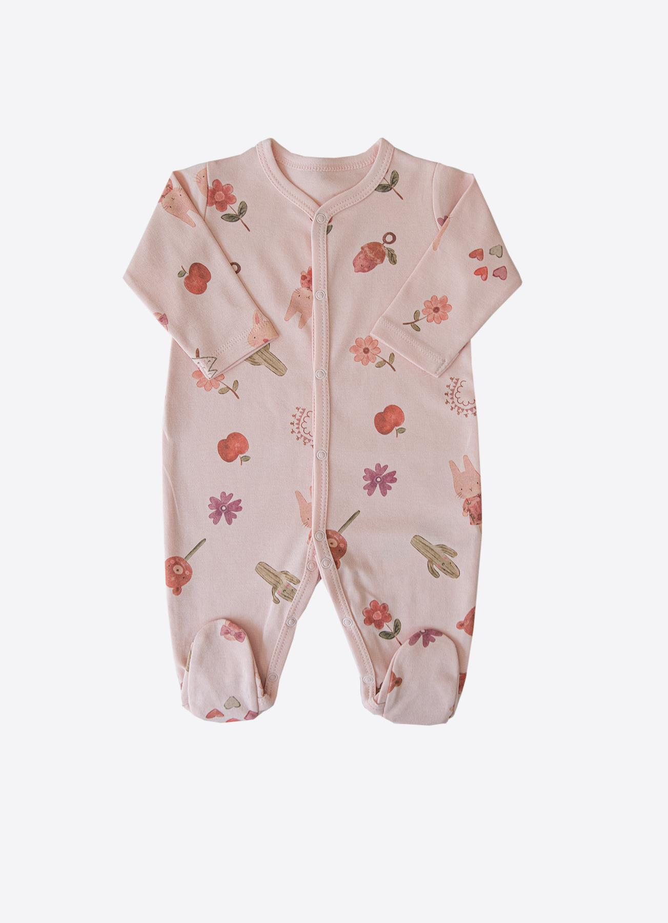ORGANİK BUNNY  3'LÜ PATİKLİ TULUM PEMBE