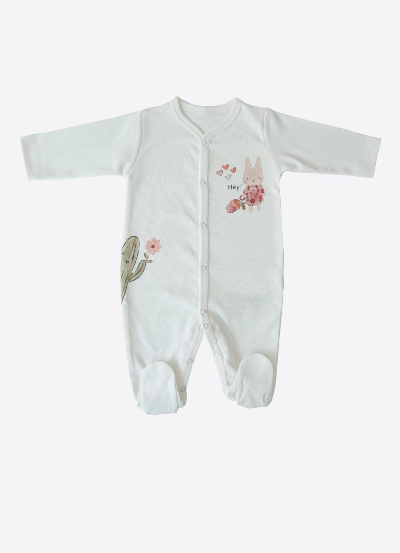 ORGANİK BUNNY  3'LÜ PATİKLİ TULUM PEMBE