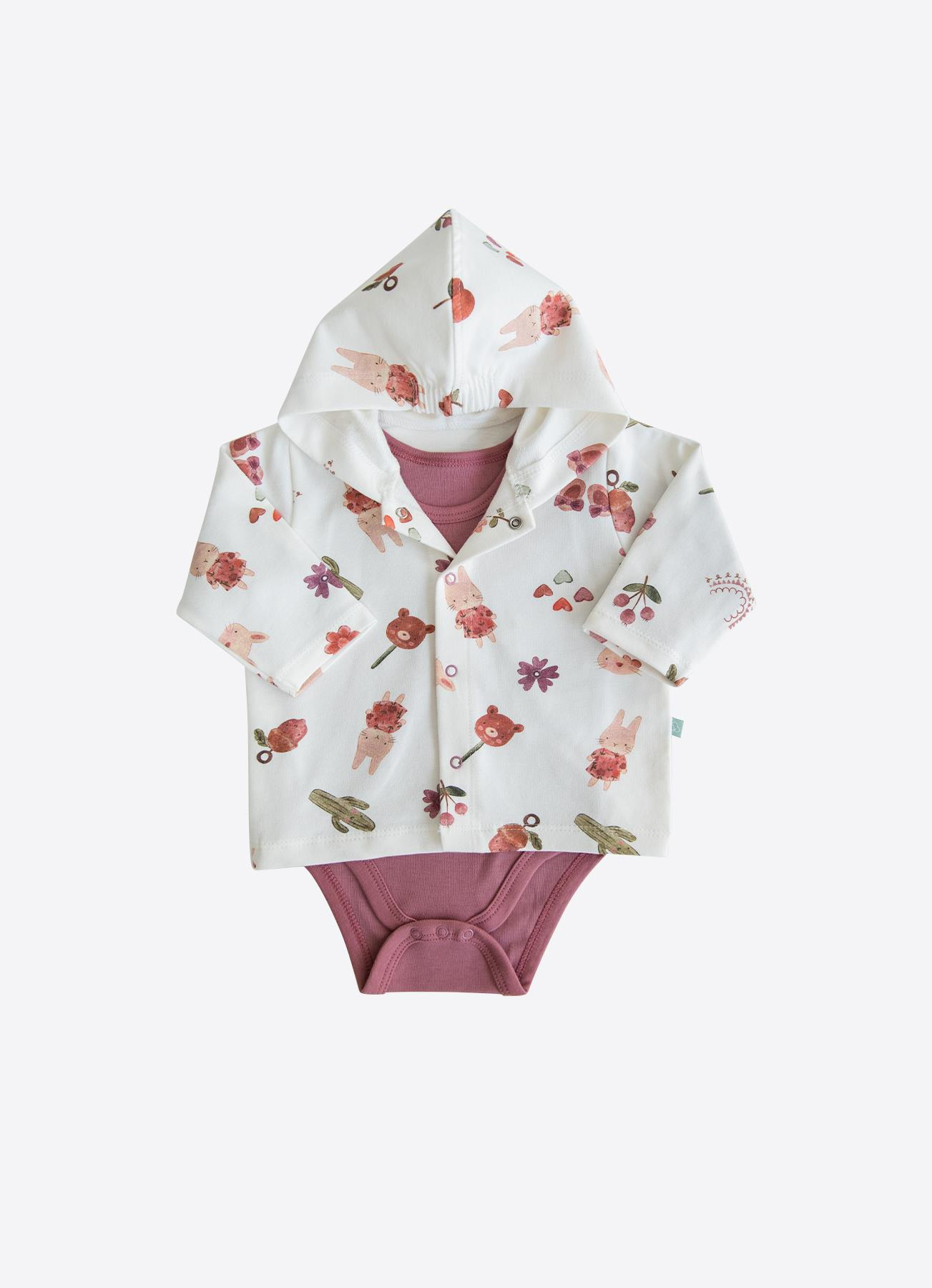 ORGANİK BUNNY 3'LÜ SET PEMBE