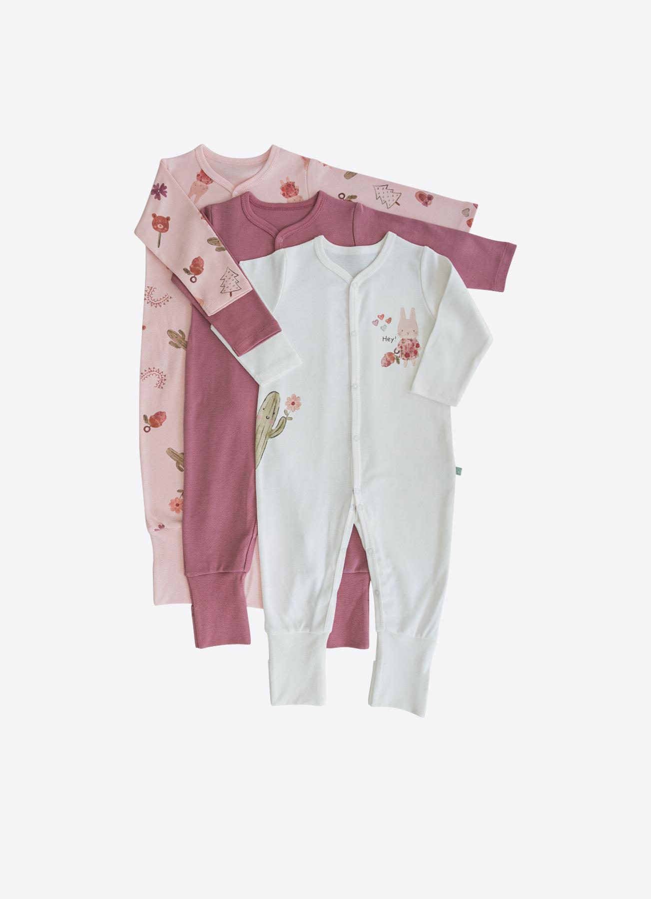 ORGANİK BUNNY ZUBY 3'LÜ TULUM PEMBE