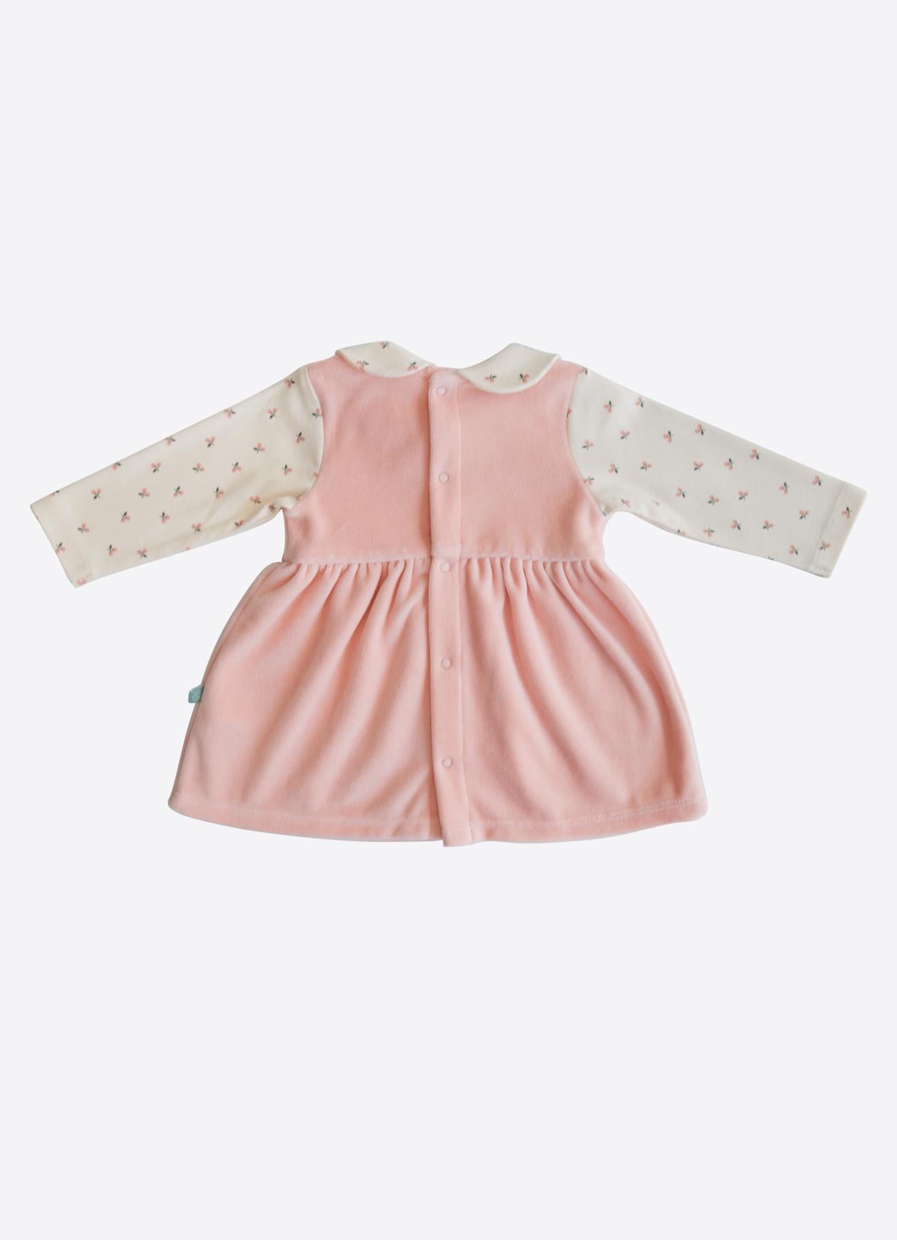 Organik Carol Elbise Pembe