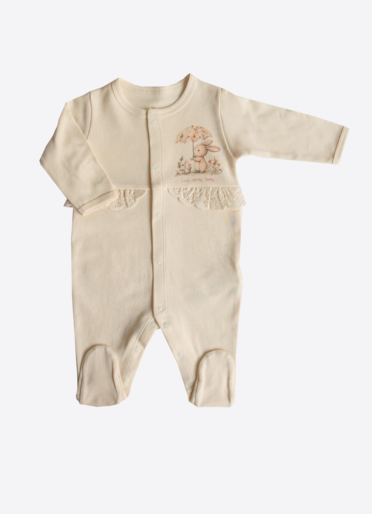 Organik Cute Bunny 3'lü Set Natural