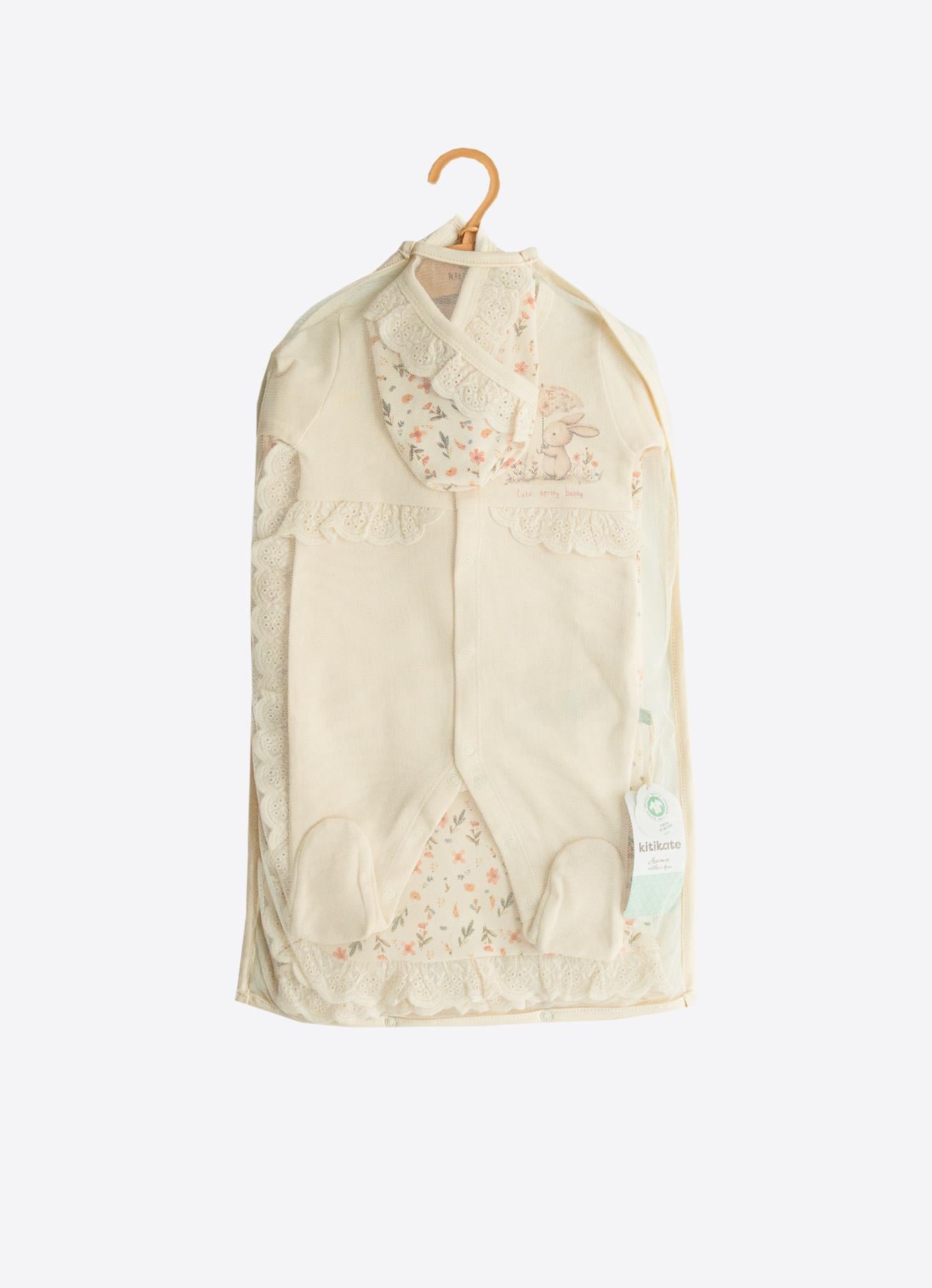 Organik Cute Bunny 3'lü Set Natural