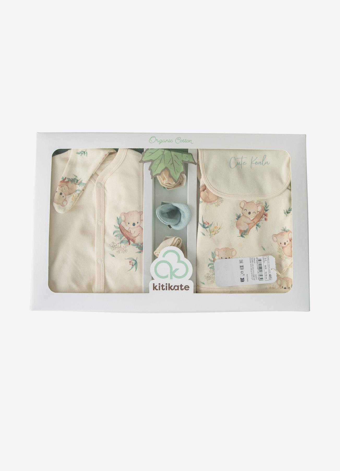 ORGANİK CUTE KOALA 10'LU ZIBIN SET NATURAL | kitikate