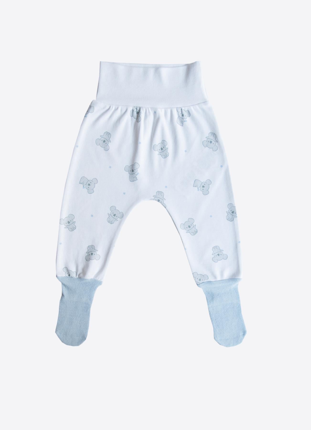 ORGANİK CUTE KOALA 3'LÜ ÇORAPTOLON MAVİ