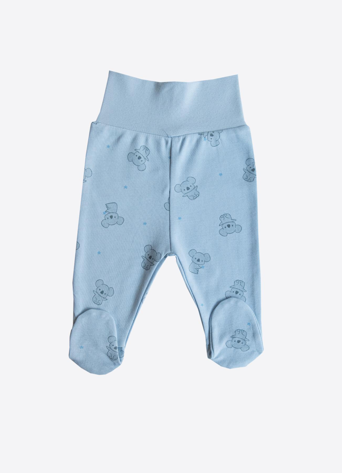ORGANİK CUTE KOALA 3'LÜ PATİKLİ PANTOLON MAVİ