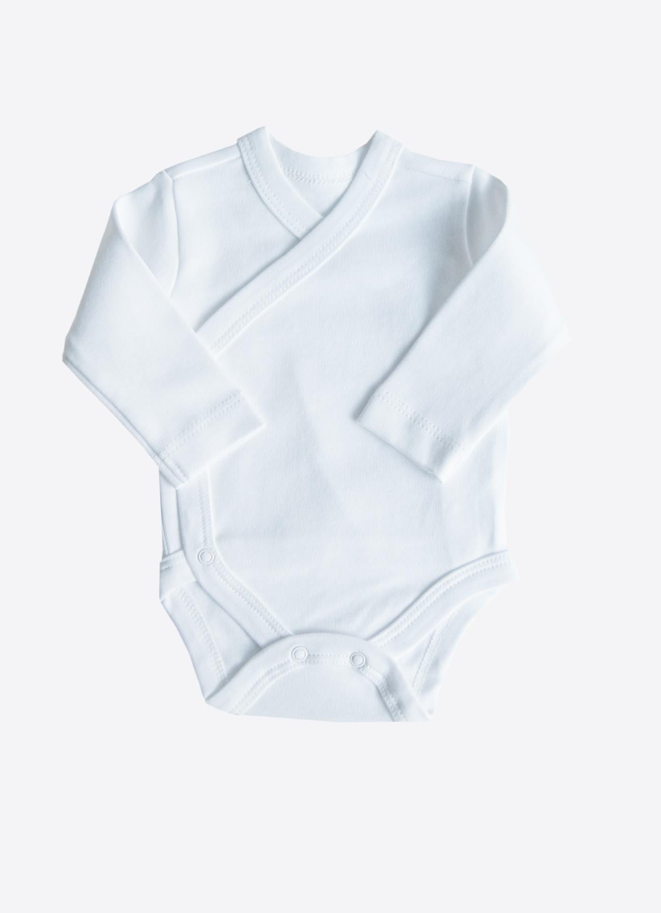 Organik Cute Koala 3'lü Uzun Kol Kruvaze Body Mavi