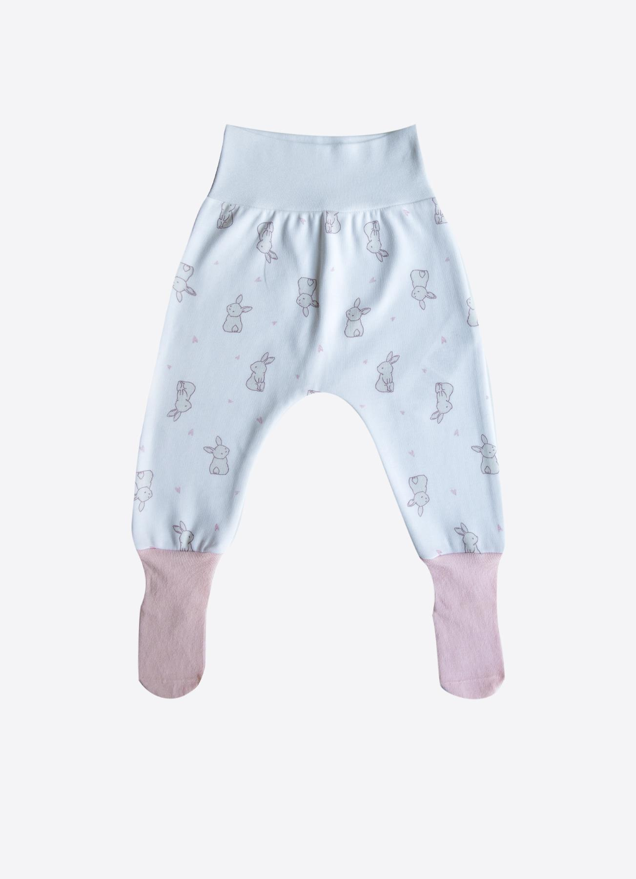 ORGANİK CUTE RABBIT 3'LÜ ÇORAPTOLON PEMBE