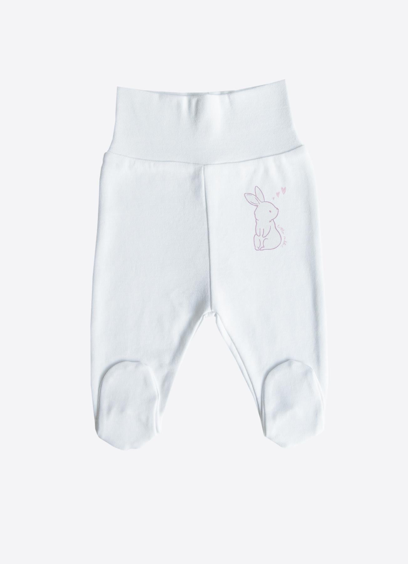 ORGANİK CUTE RABBIT 3'LÜ PATİKLİ PANTOLON PEMBE