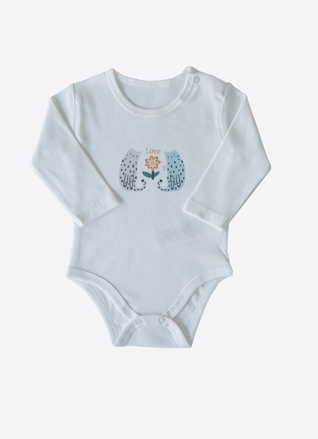 ORGANİK FLOWERS LOVE 2'Lİ TAKIM BEYAZ-MAVİ