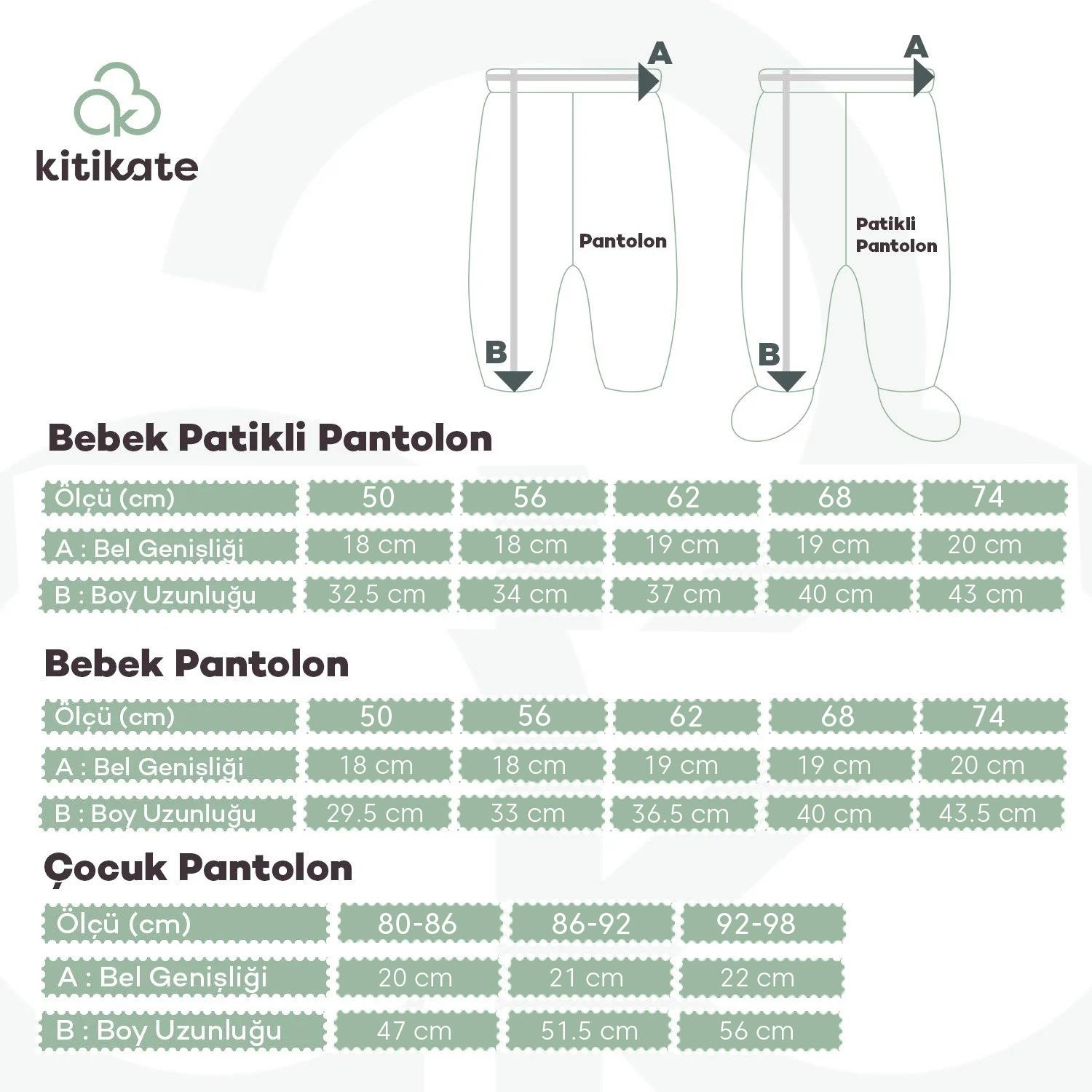 Organik Gabardin Bebek Pantolon Bej