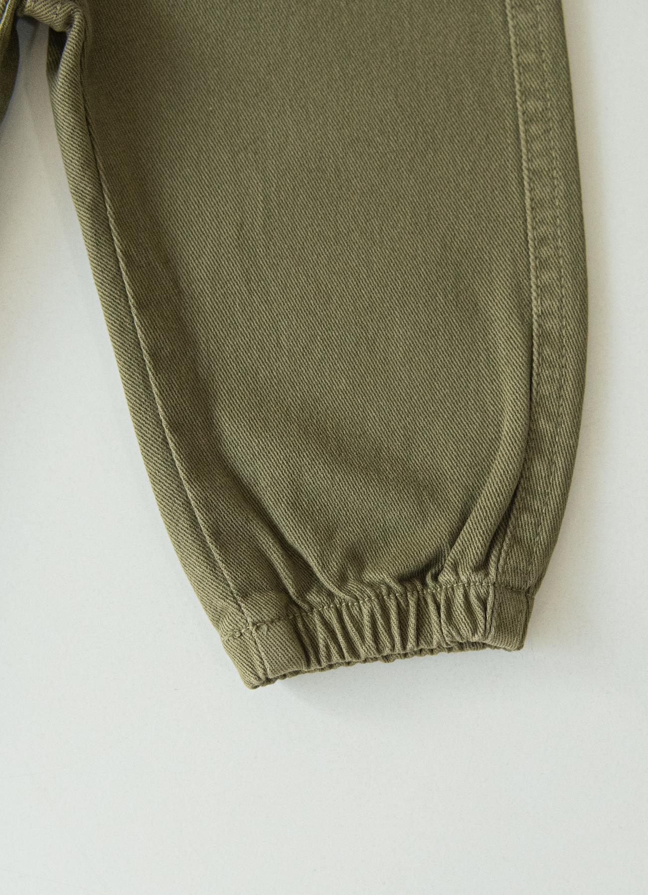 ORGANİK GABARDİN BEBEK PANTOLON YEŞİL