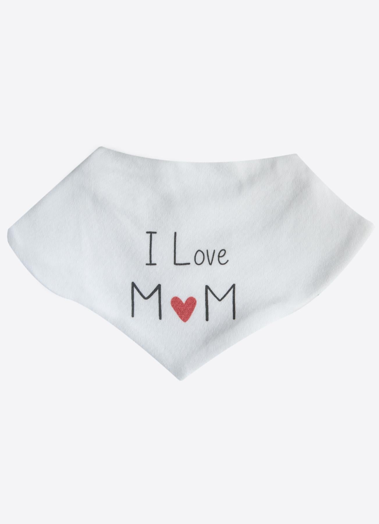 Organik I Love Mom 4'lü Takım Gri