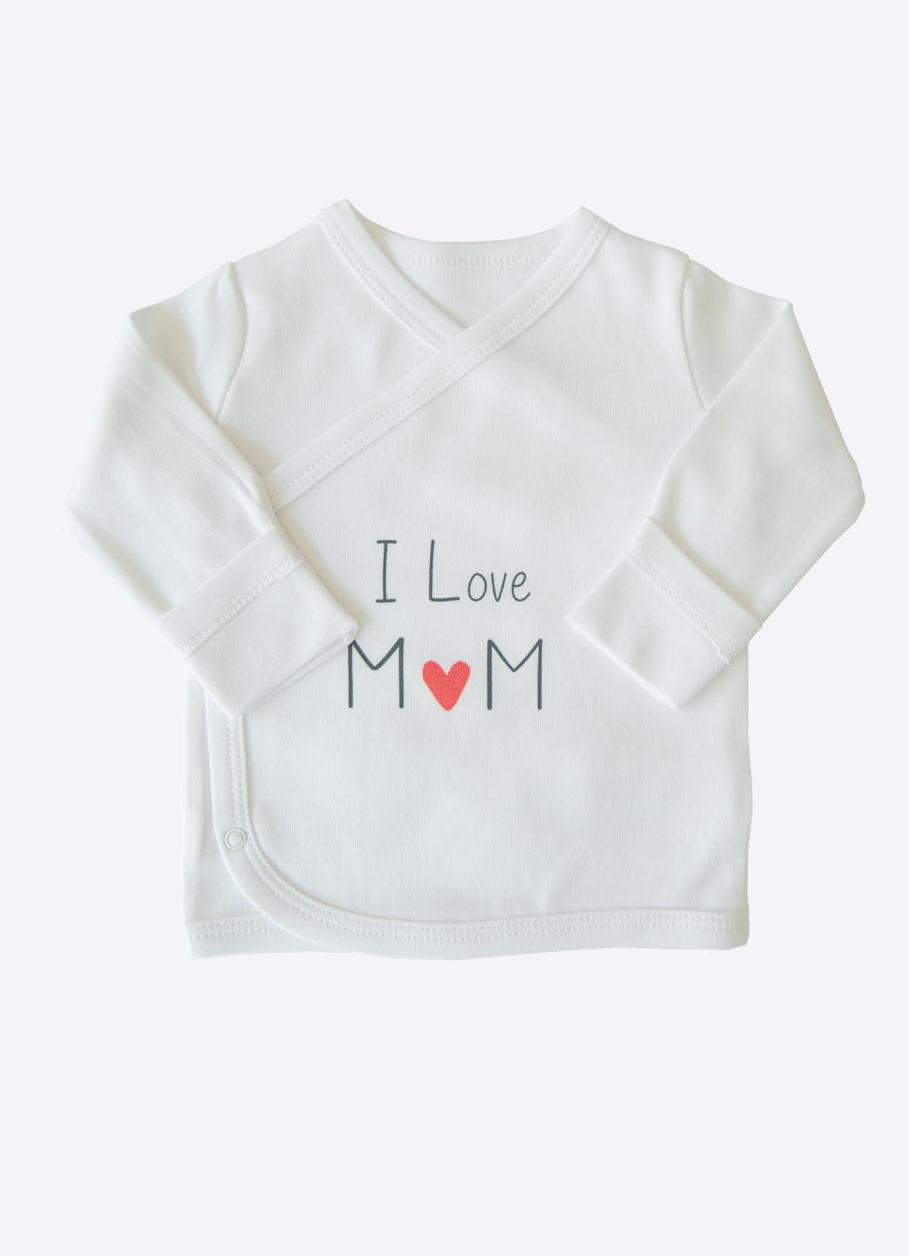 ORGANİK I LOVE MOM 5'Lİ HASTANE ÇIKIŞ SETİ GRİ