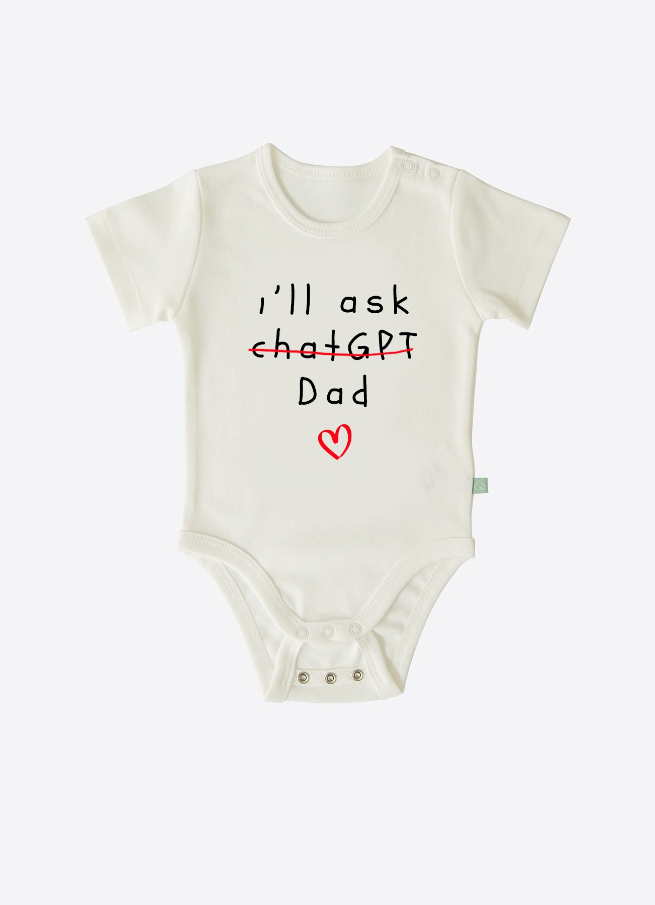 Organik I'll Ask Dad Kısa Kol Uzayan Body-Ekru