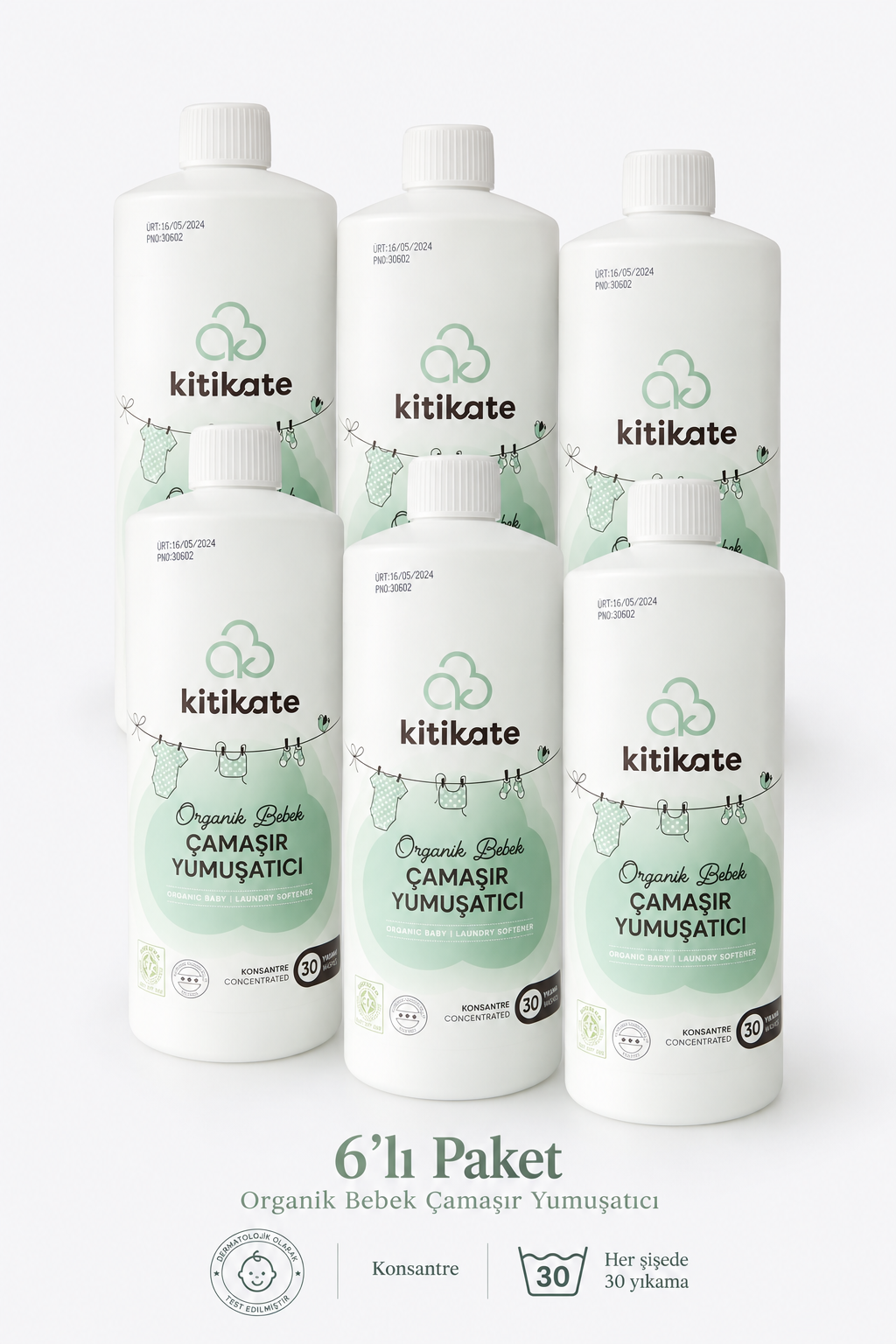 ORGANİK İNTERNETE ÖZEL BEBEK ÇAMAŞIR YUMUŞATICISI 3'LÜ ( 1 TANE 1000ML)