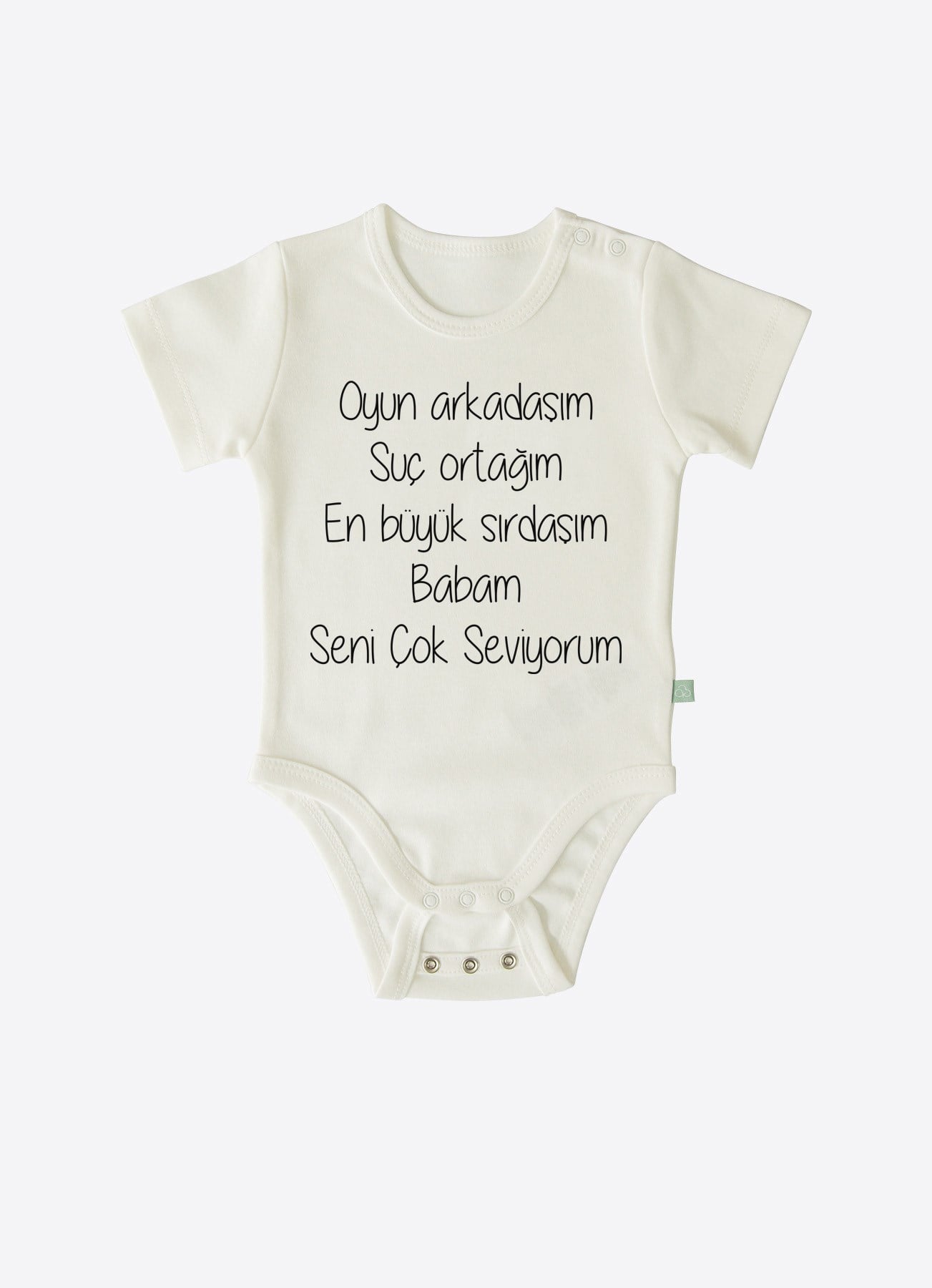 Organik İsme Özel Body Ekru