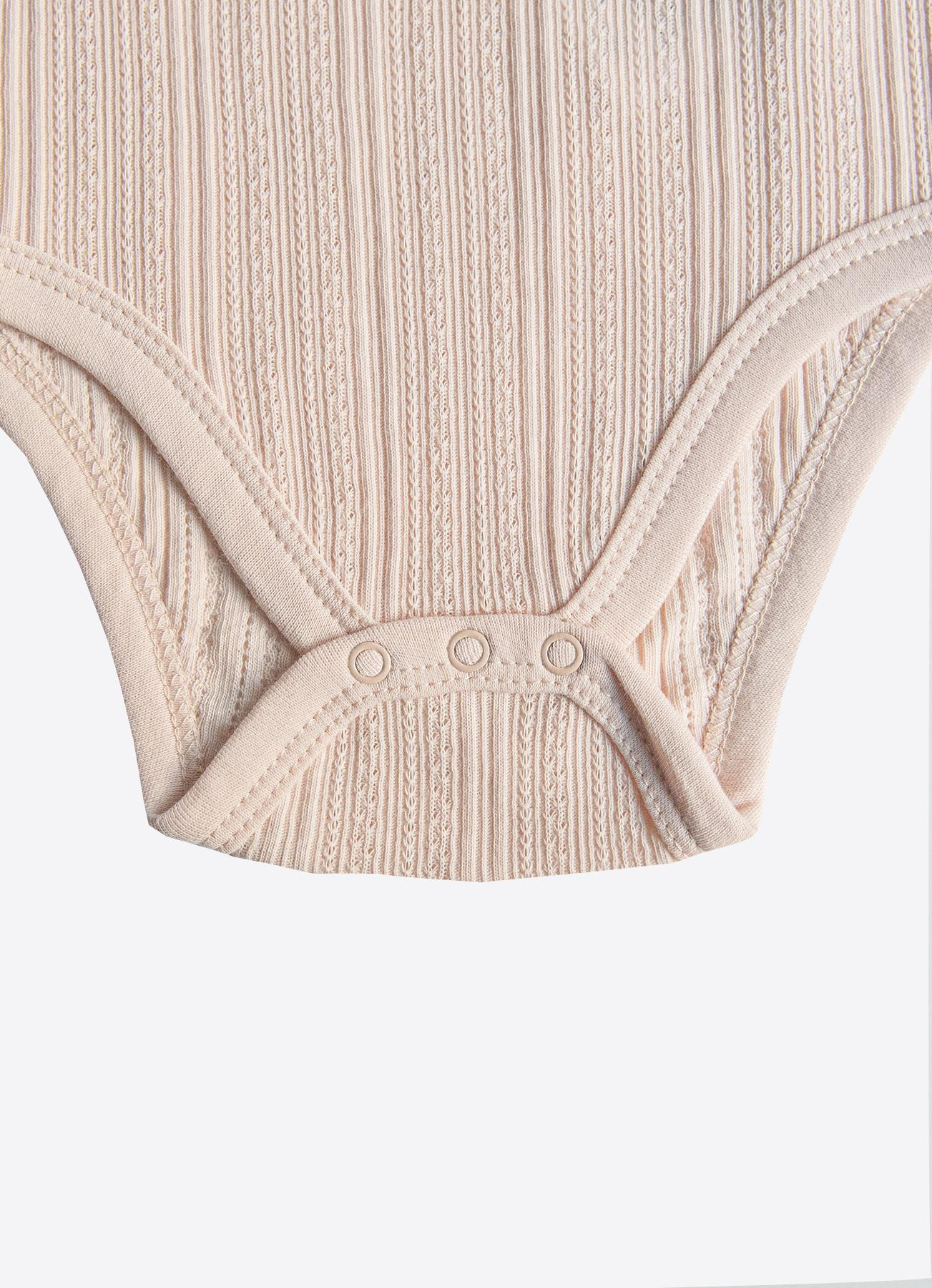 Organik Jaclin İp Askılı Body Pembe