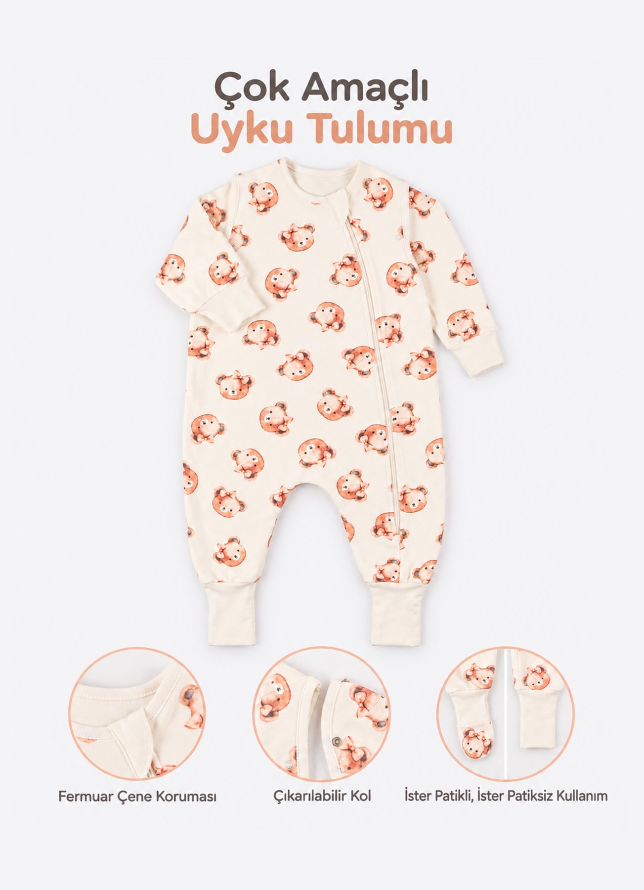 ORGANİK KATE UYKU TULUMU EKRU