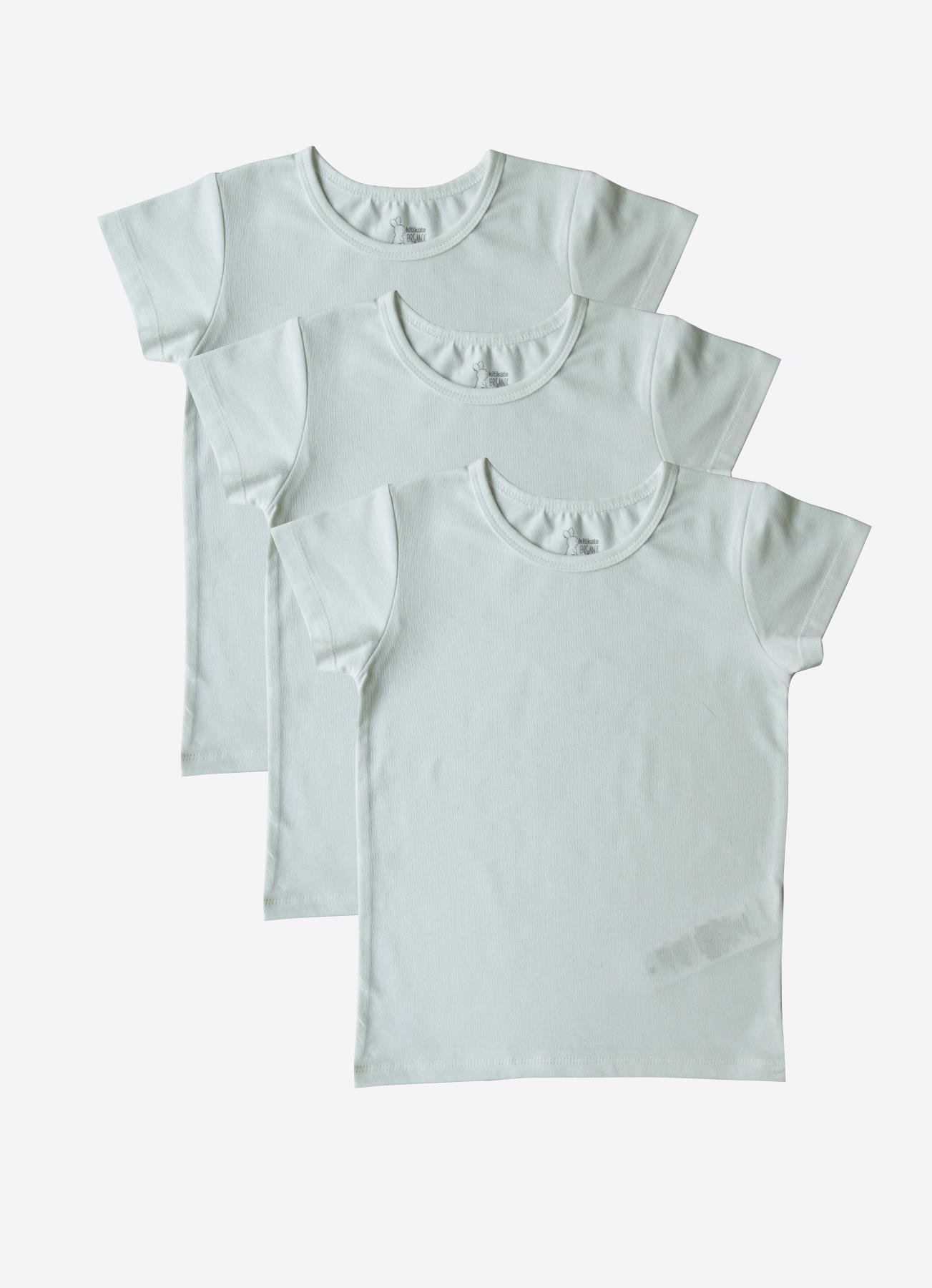 ORGANİK KLASİK 3'LÜ KISA KOL FANİLA BEYAZ