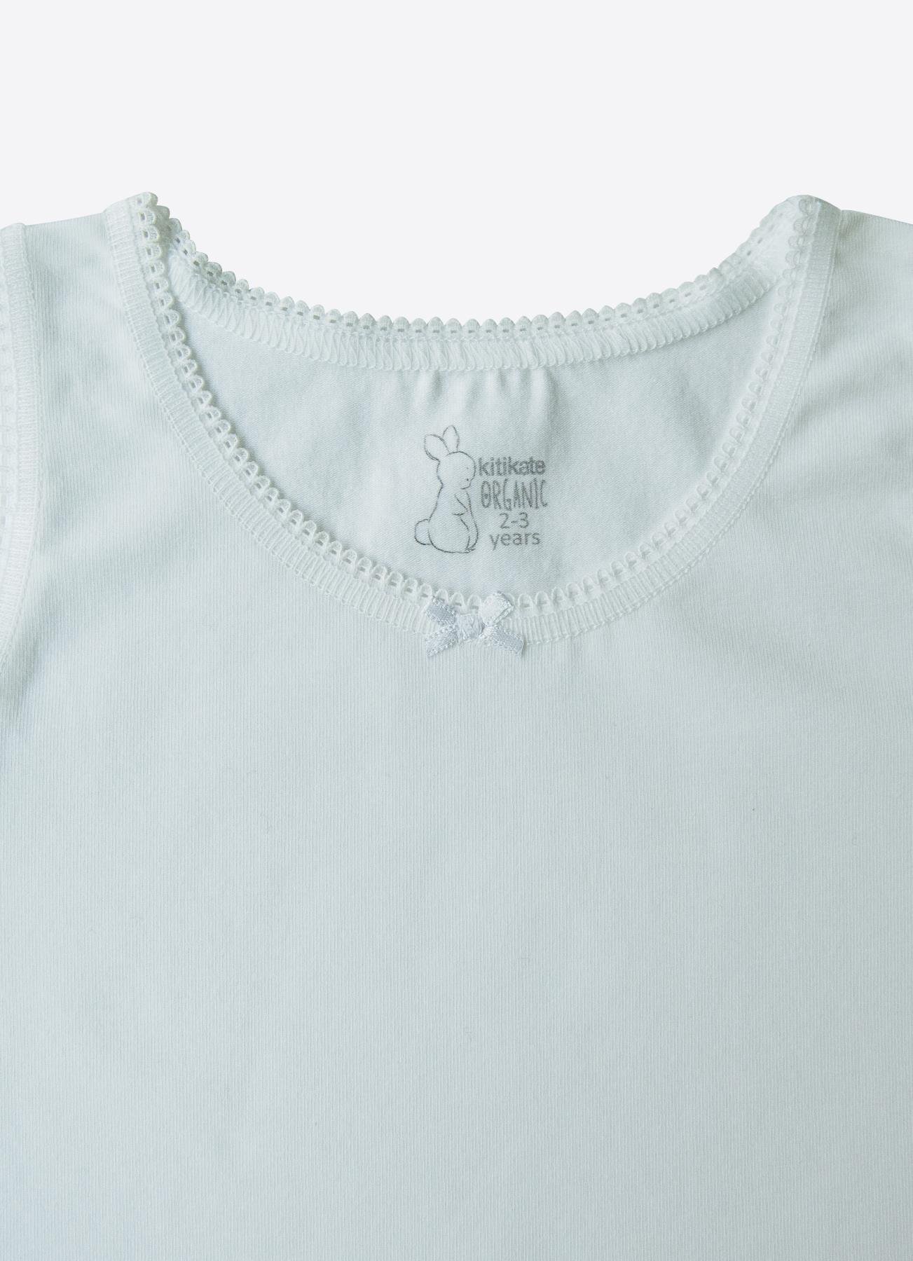 ORGANİK KLASİK 3'LÜ KIZ ATLET BEYAZ