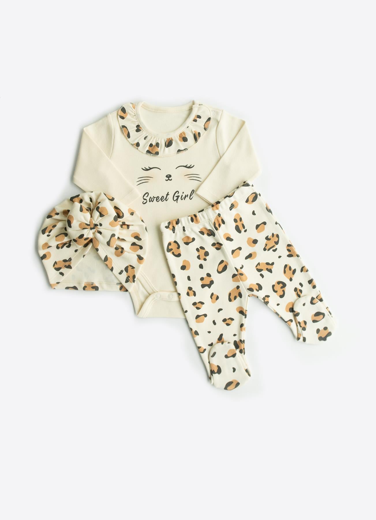 ORGANİK LEOPAR 3'LÜ TAKIM NATURAL