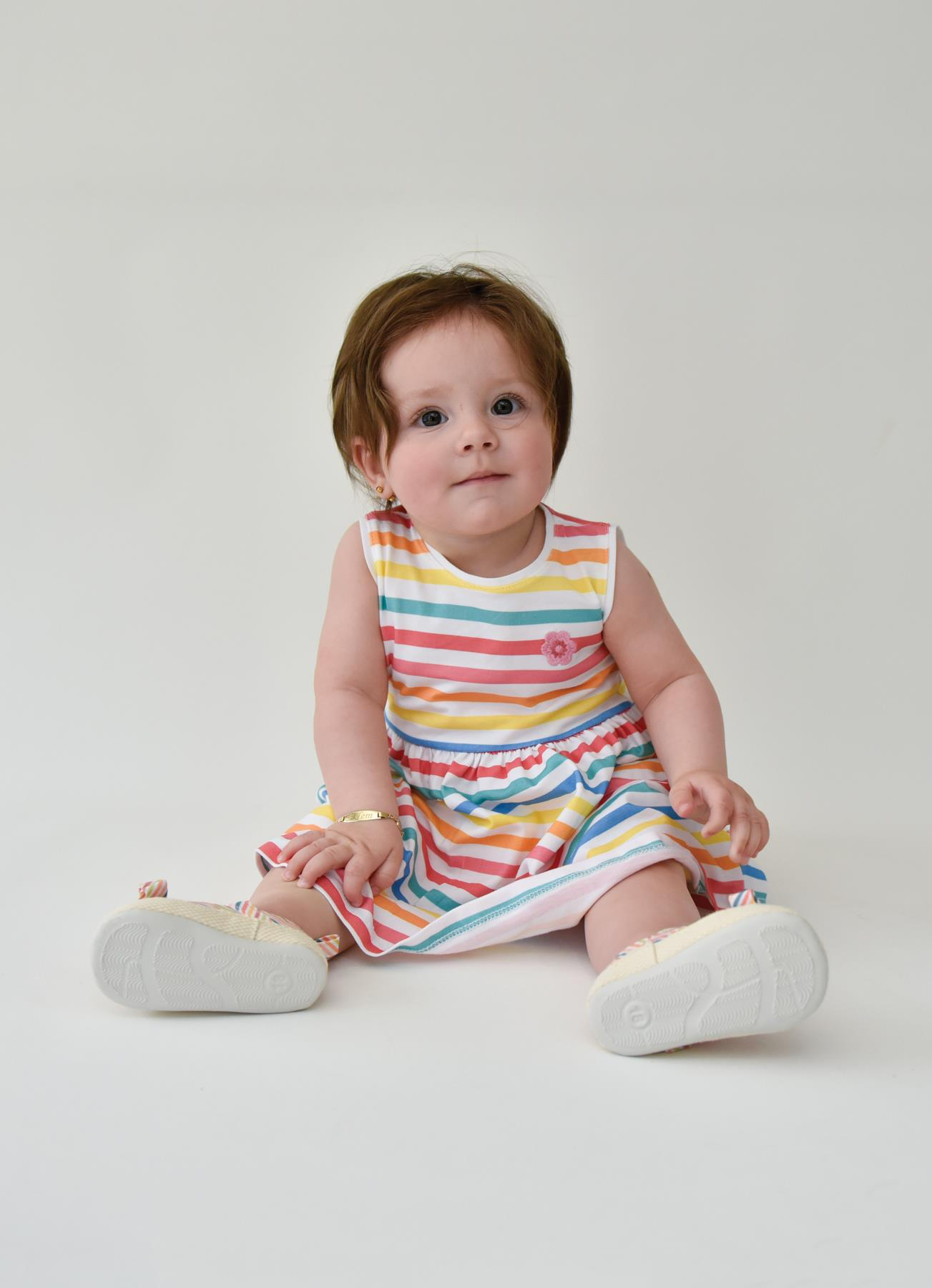 Organik Lina Elbise Çok Renkli