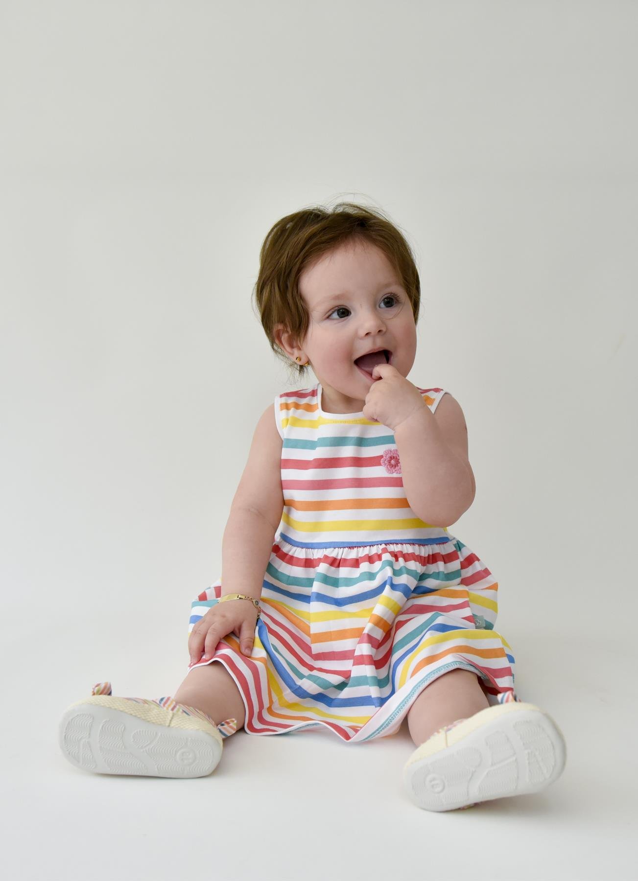 Organik Lina Elbise Çok Renkli