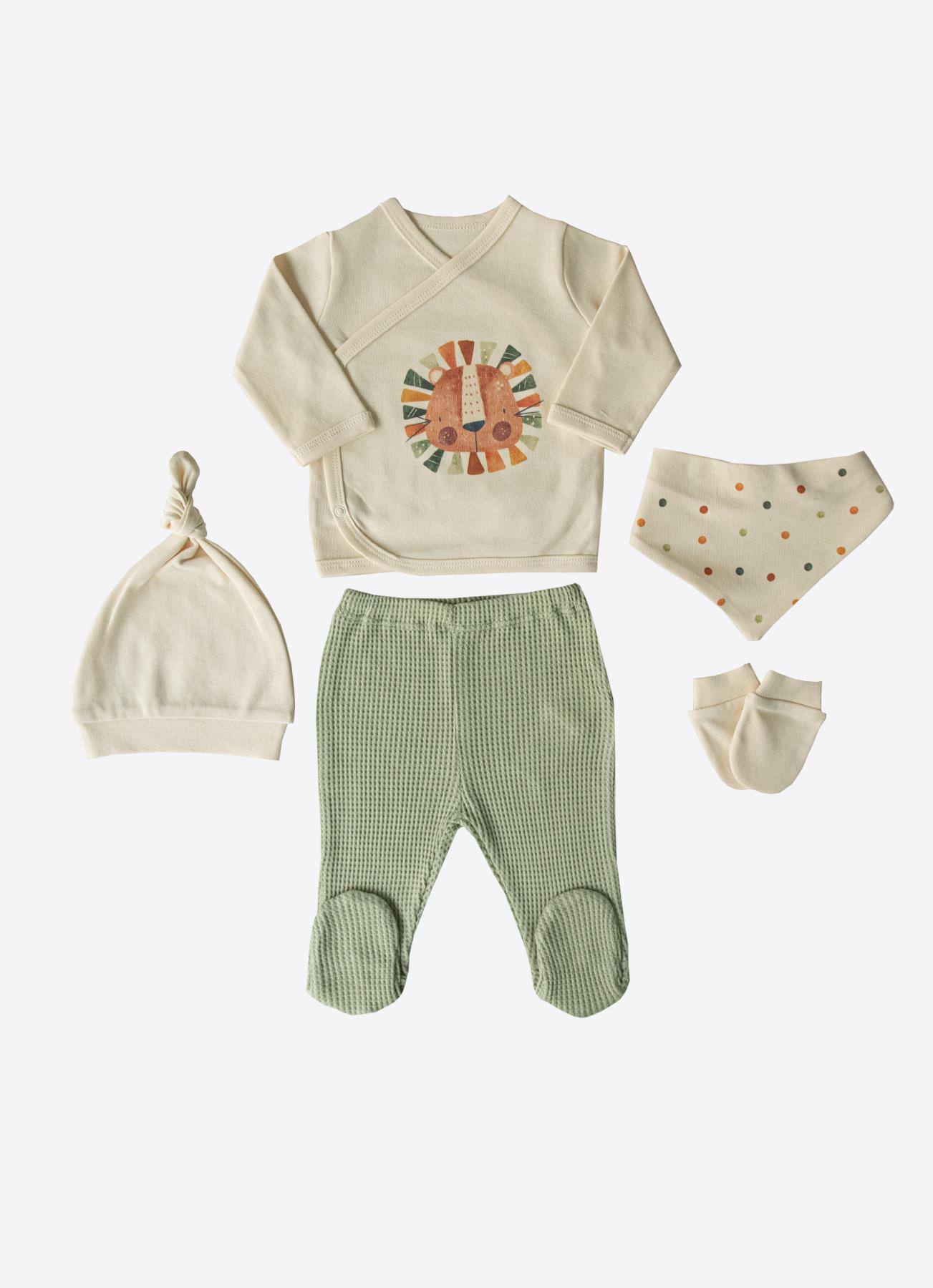 ORGANİK LION 5'Lİ ZIBIN SET NATURAL