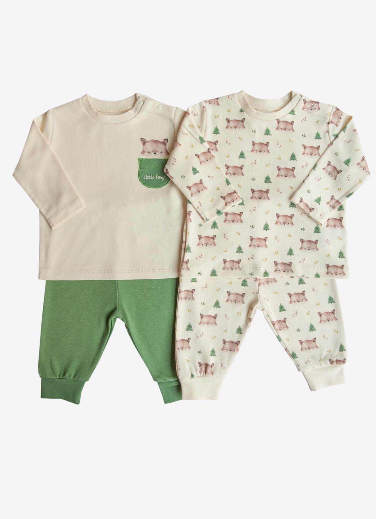 ORGANİK LITTLE FOXY 4'LÜ TAKIM YEŞİL