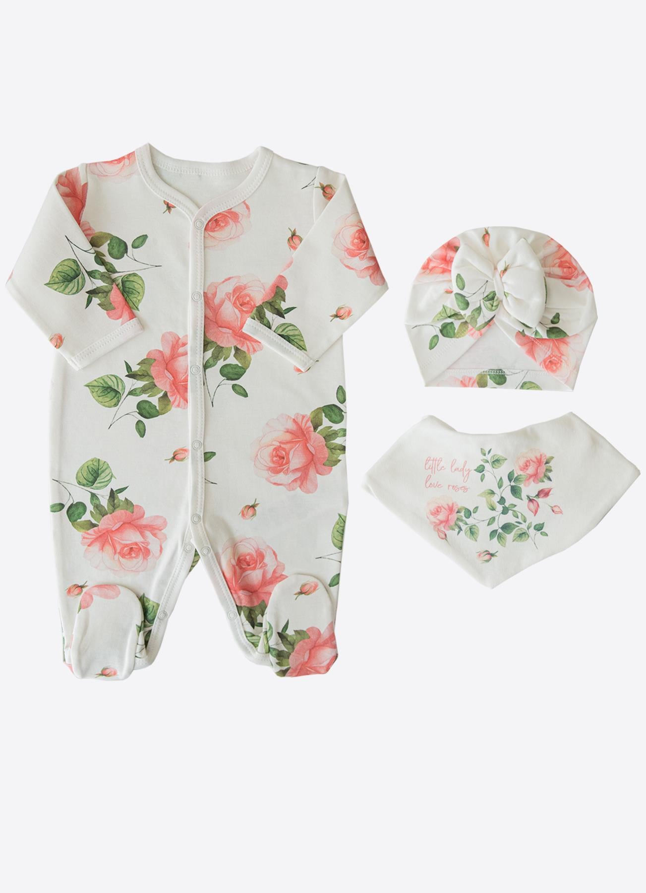 ORGANİK LOVE ROSES 3'LÜ TAKIM EKRU