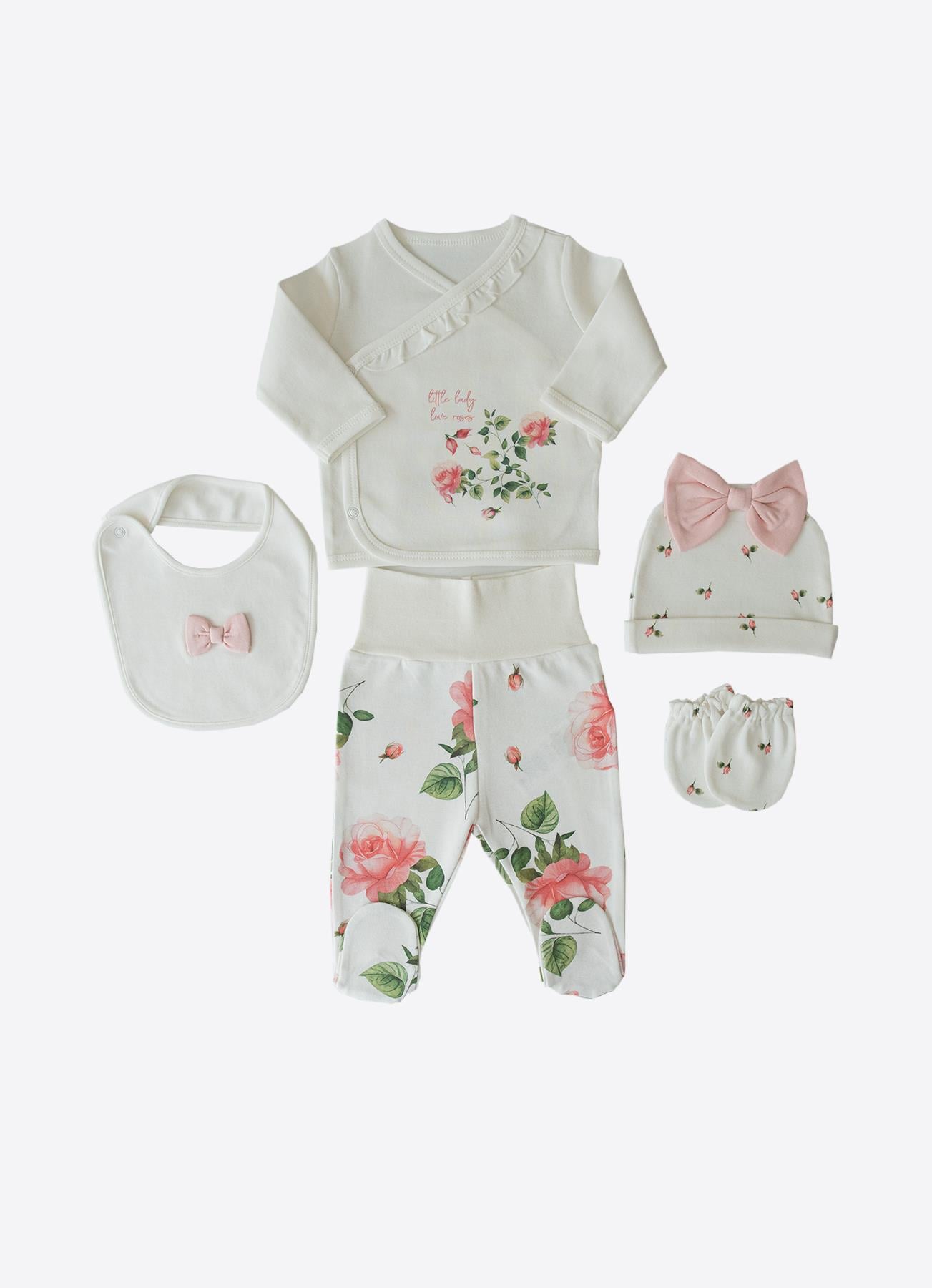 ORGANİK LOVE ROSES 5'Lİ ZIBIN SET EKRU