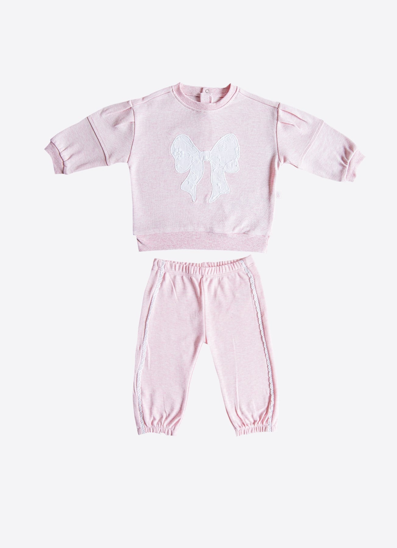 ORGANİK LOVELY BOW 2'Lİ TAKIM PEMBE