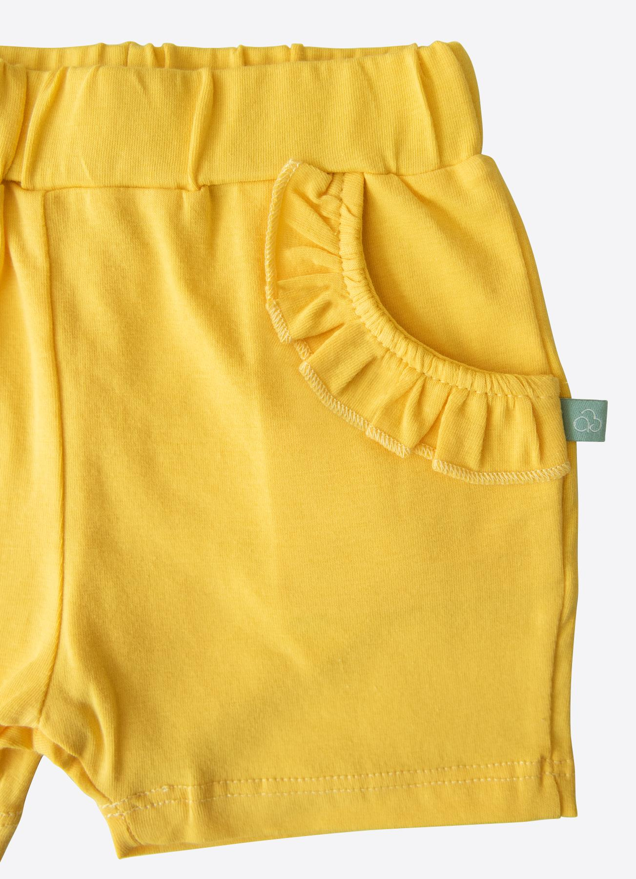 ORGANİK MELLOW 2'Lİ ŞORT SARI-PEMBE