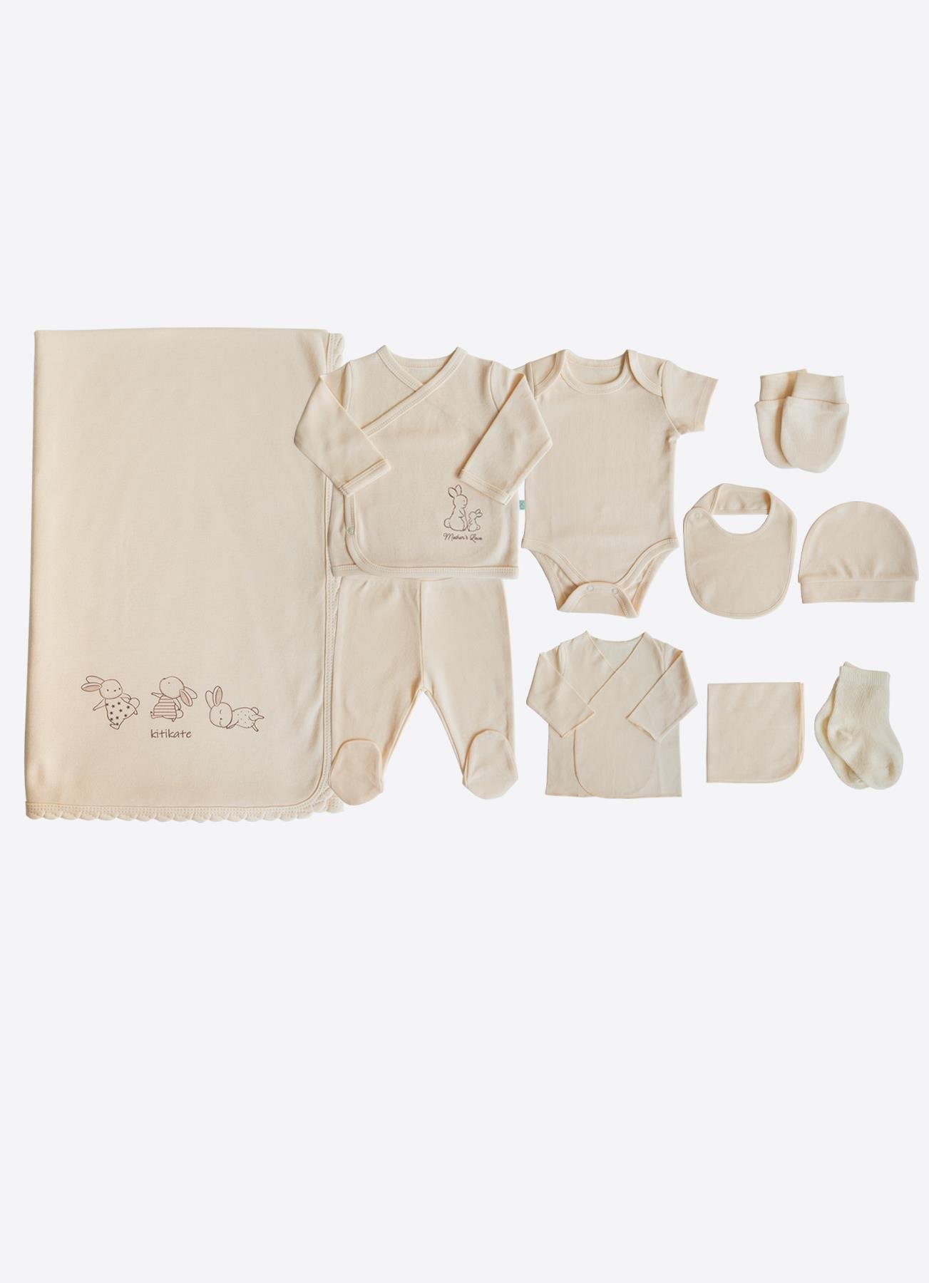 Organik New Basic 10'lu Hastane Çıkış Seti Natural